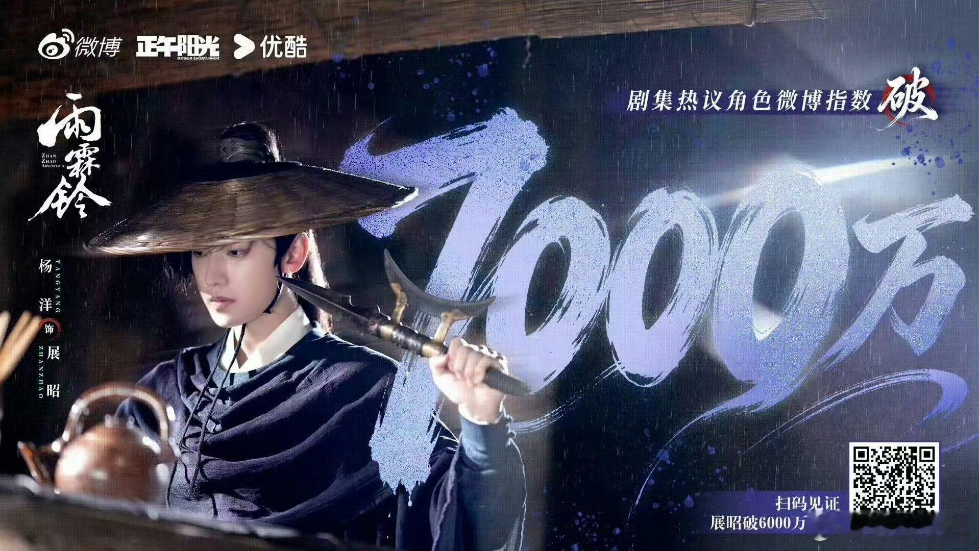 杨洋展昭角色指数破7000万杨洋雨霖铃角色指数破7000万从热度破亿到指数破70