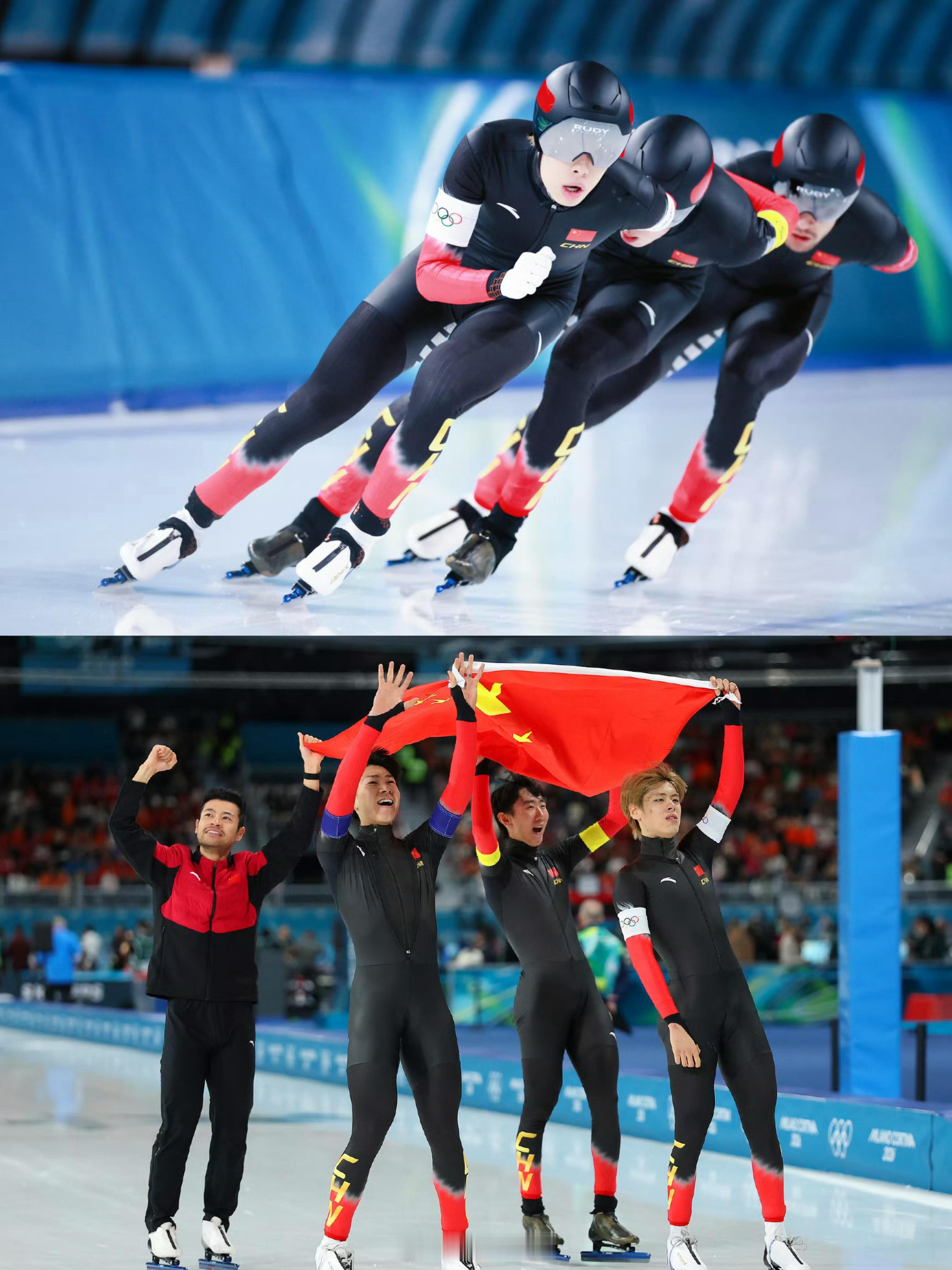 中国速滑男团铜牌今年冬奥最提气的一场比赛！速滑男团威武！！李琰教练中国男团进速滑