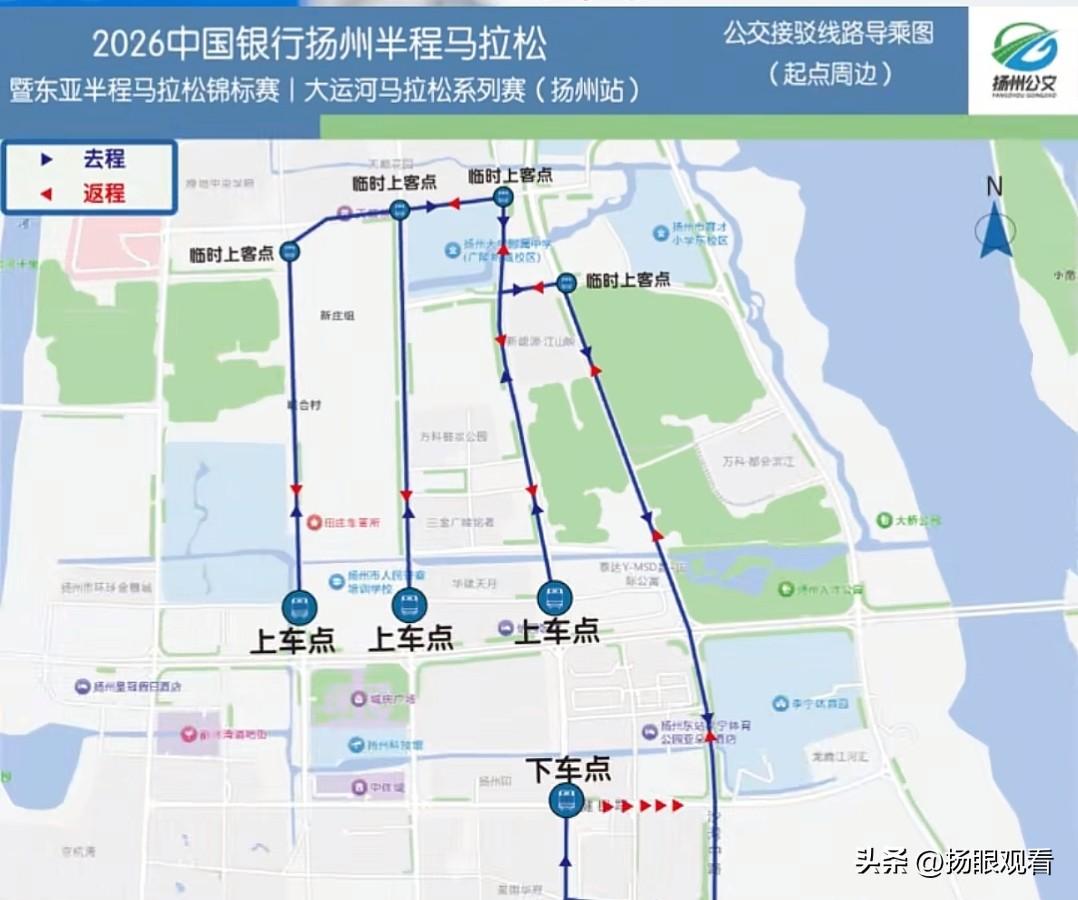 2026扬马起点接驳全攻略📌40辆预备车+12大发车点！准时起跑不迟到
 
扬