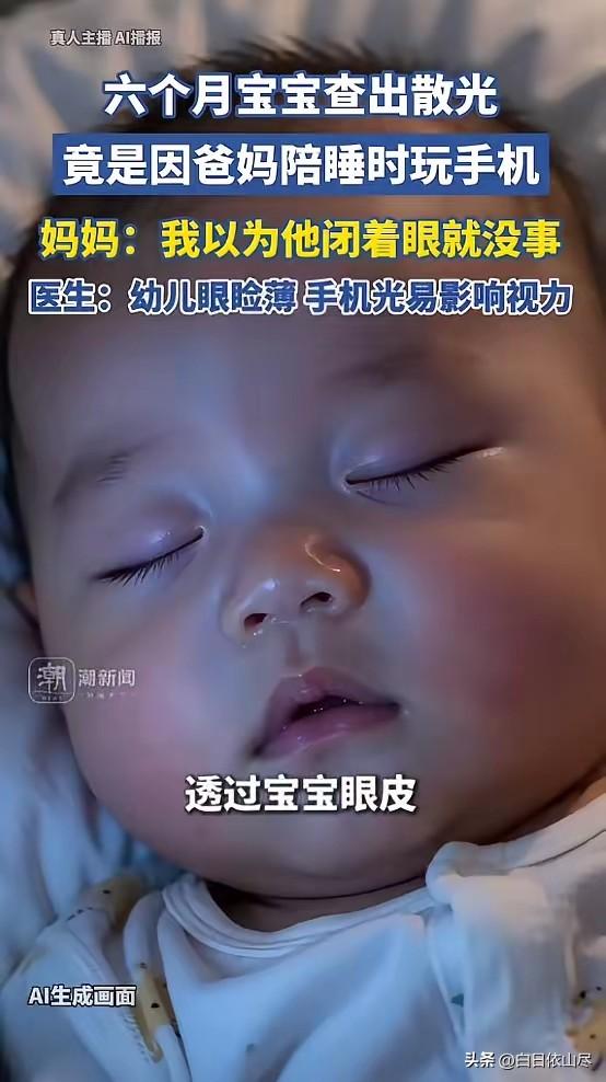 “悲剧还是发生了！” 安徽，一宝宝每次睡觉时，父母都要在旁边玩手机 ，去医院做体