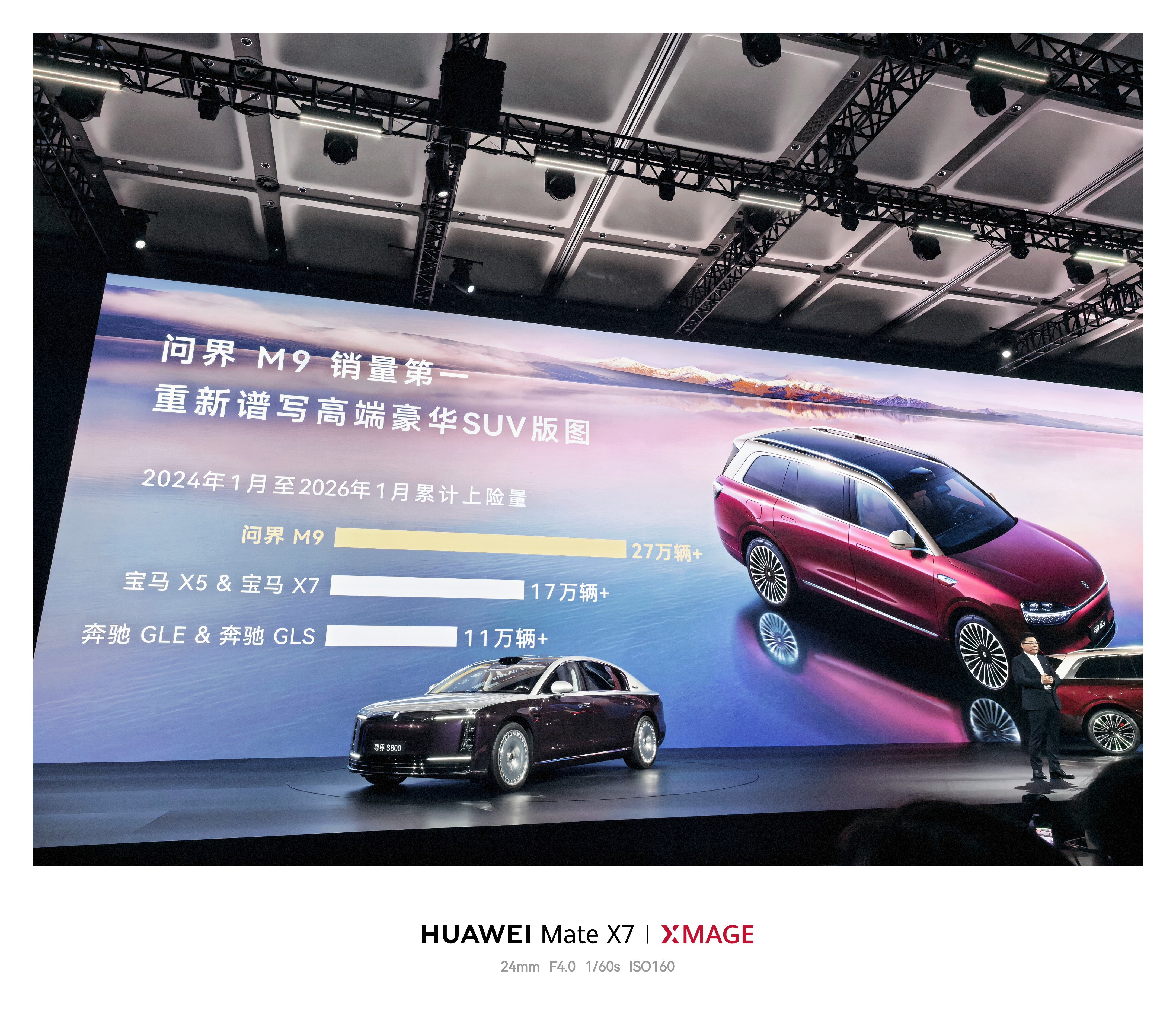 问界M9 五十万级销量冠军，完成1V4，交付超28万辆，我贡献了两台鸿蒙智行技术