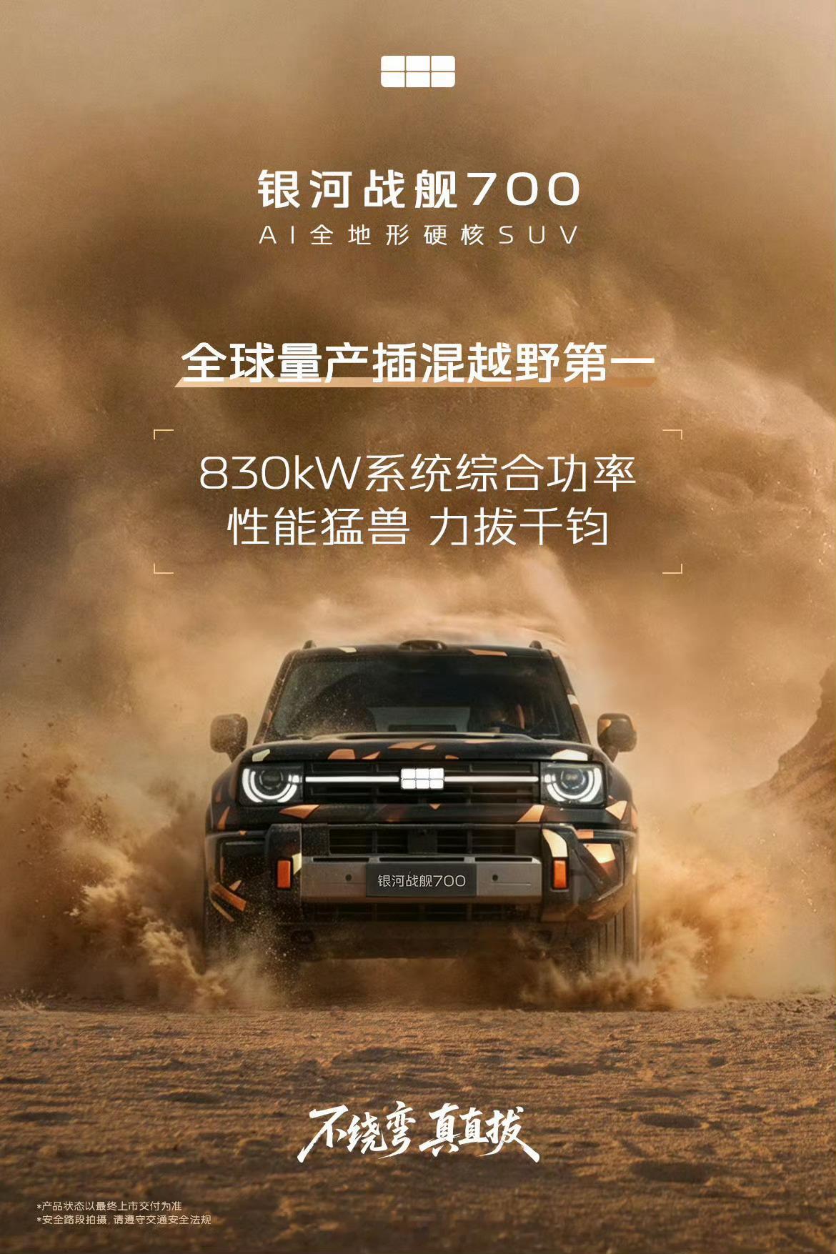 银河战舰700吉利首款AI全地形硬核SUV银河战舰700，方盒子造型外观，没想到