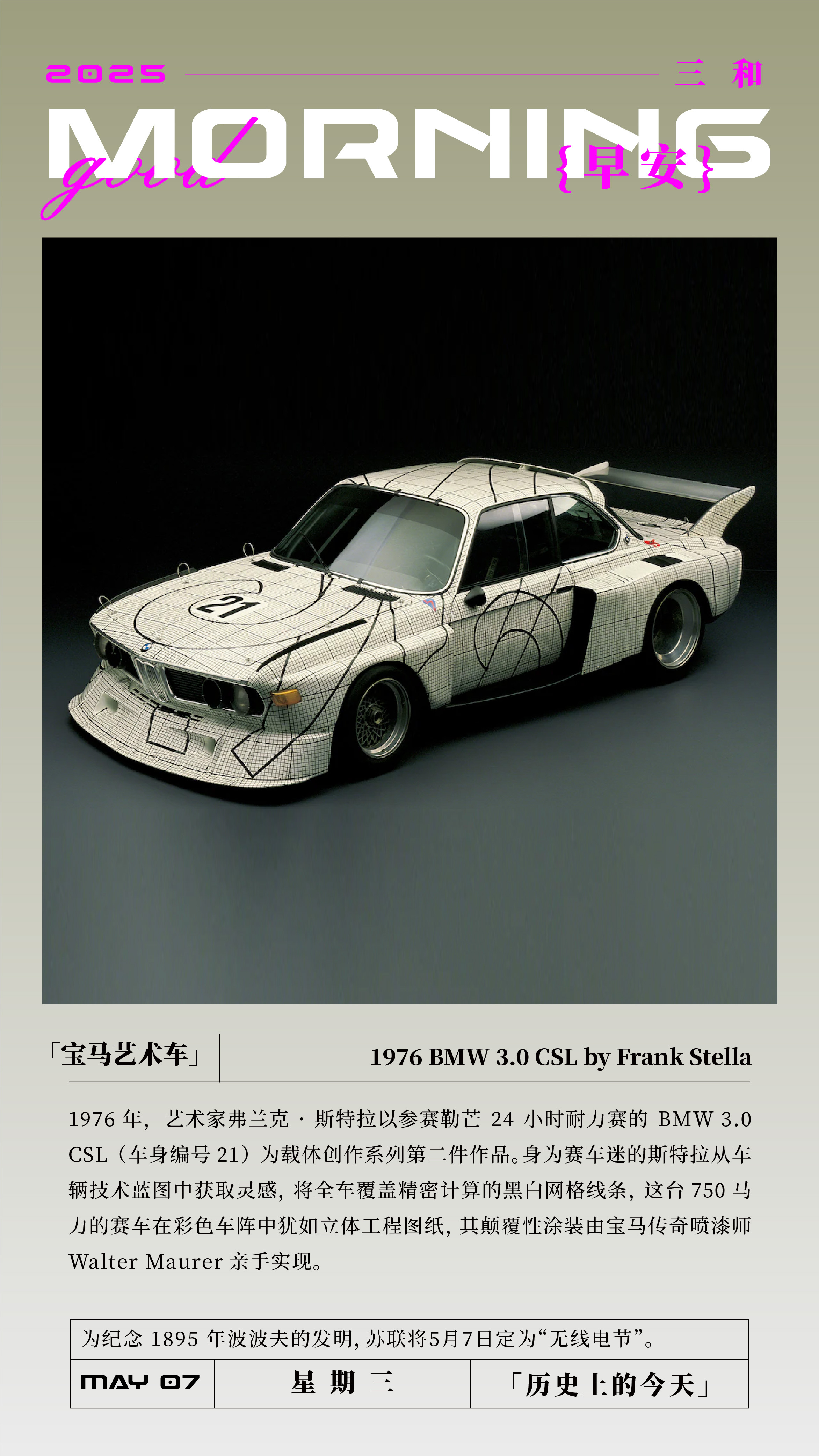 宝马艺术车1976 BMW 3.0 CSL by Frank Stella197