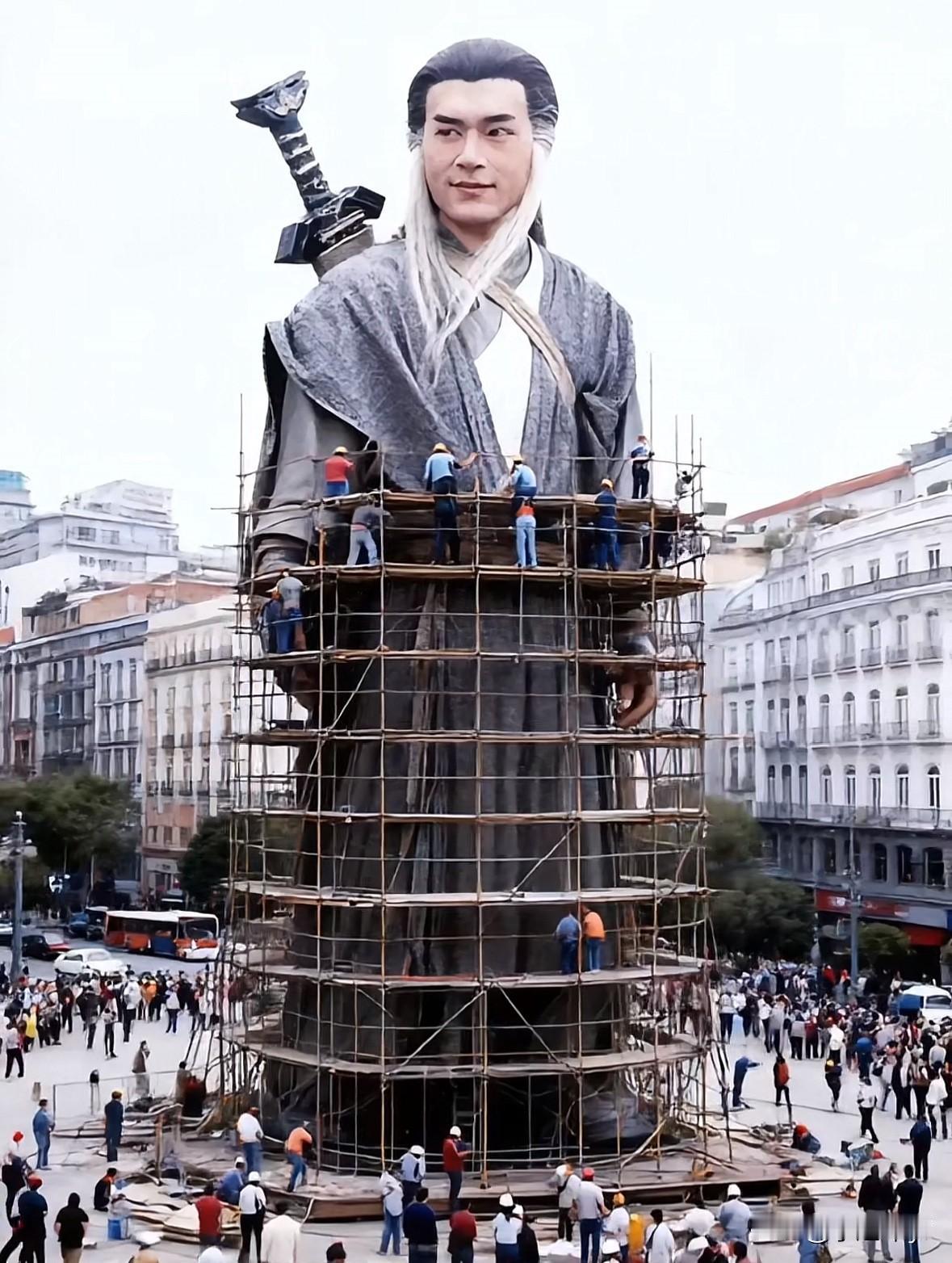 一代人的武侠梦，大家觉得假如建立这样的雕像需要耗费多少？