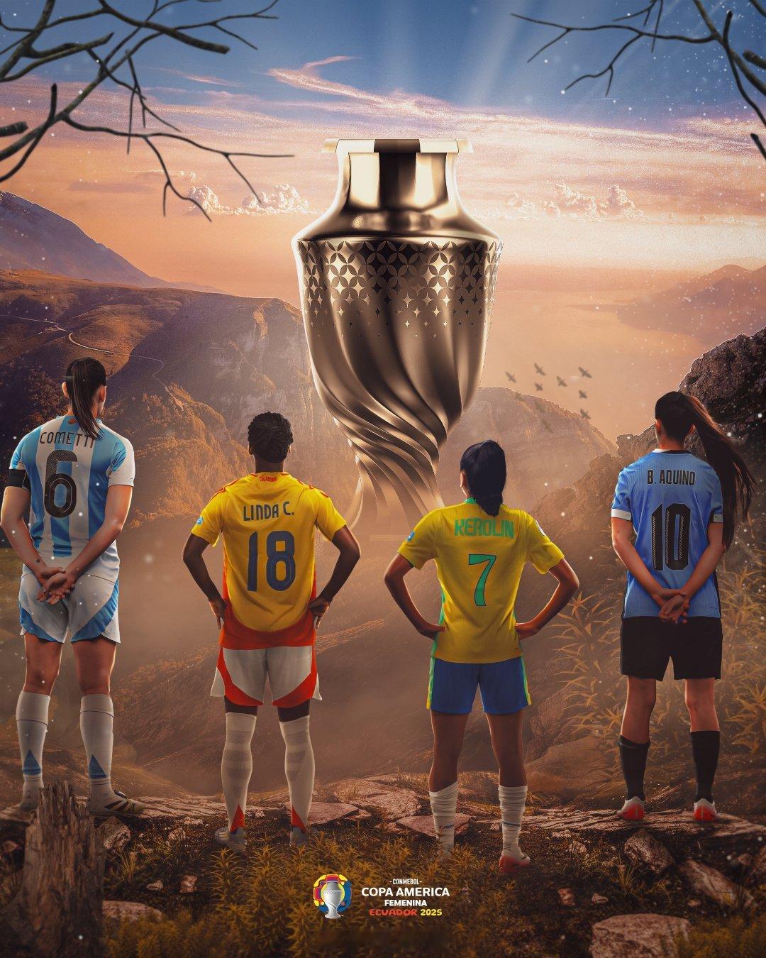 四支球队的共同梦想🏆2025女子美洲杯半决赛今天打响！阿根廷🇦🇷女足vs?