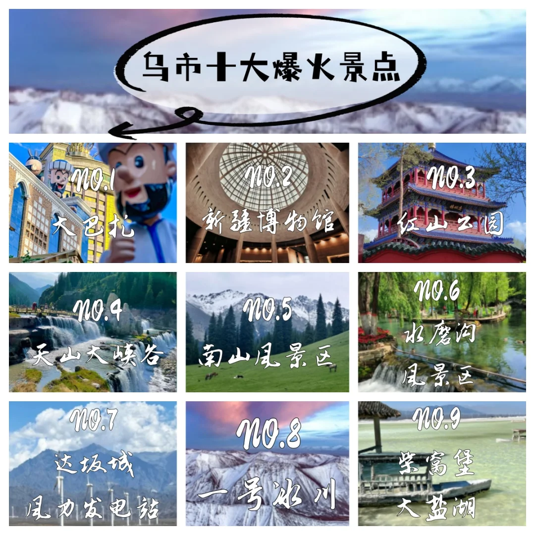 乌鲁木齐必去十大爆火景点！来了此生不悔！