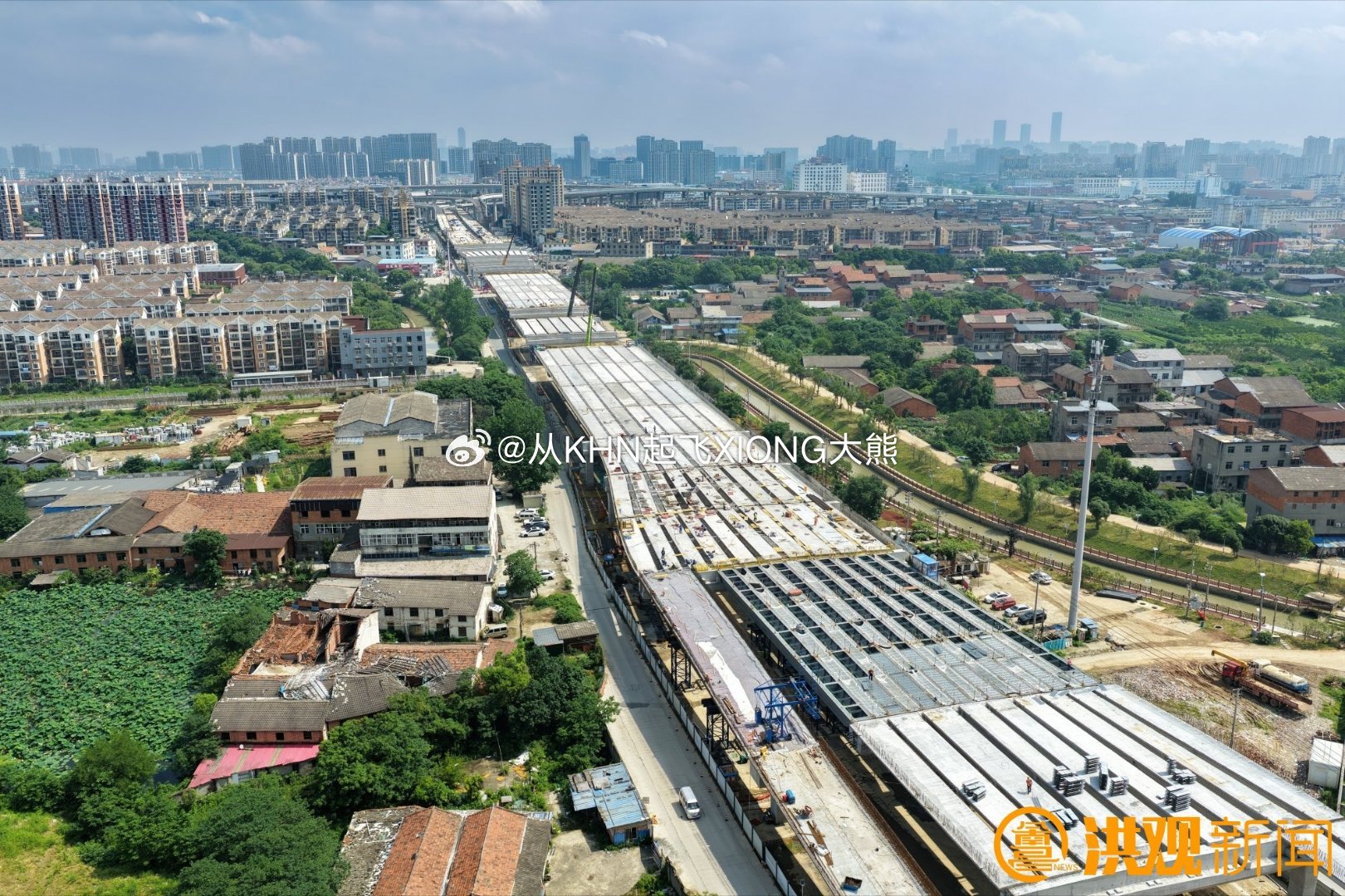 【英雄城交通•道路 | 最新！高新大道快速化改造工程高架桥架设快速推进】南昌稳中