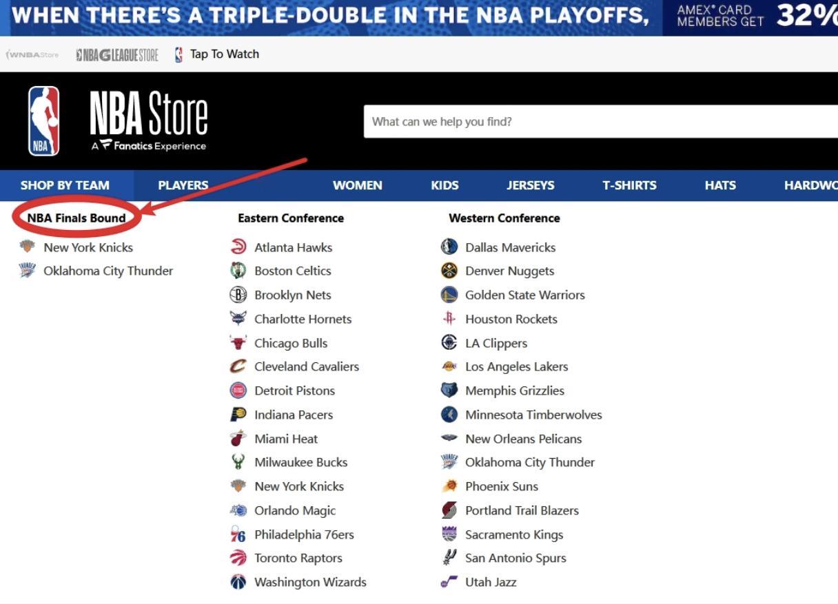 好好好，NBA官方商店剧透了总决赛对阵，尼克斯打雷霆。这么干的话我只能祝愿亚历山