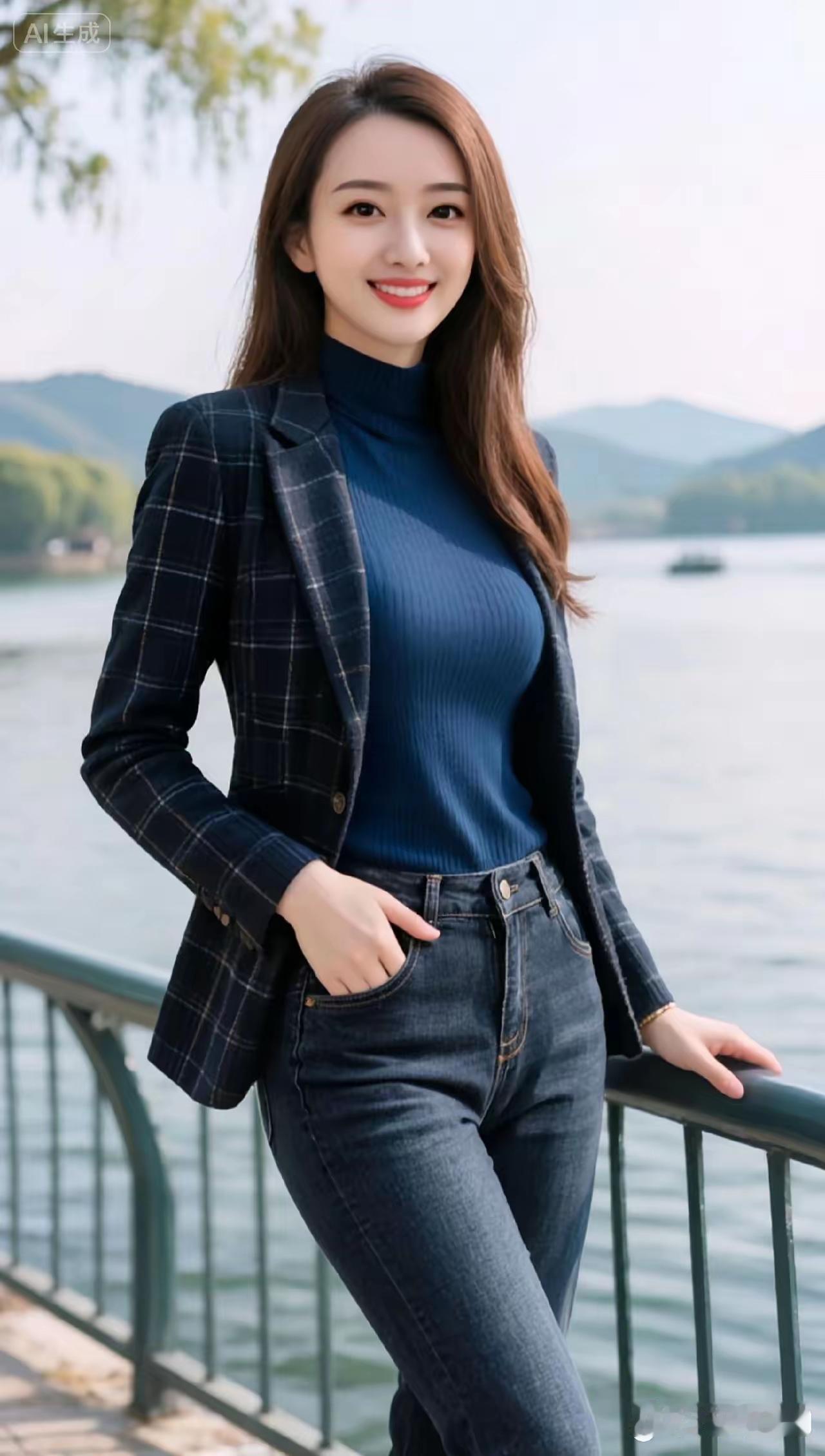 湖水清澈见底，倒映着岸边的美景，偶尔有鱼儿游过，泛起层层涟漪。远处的山峦也被染上