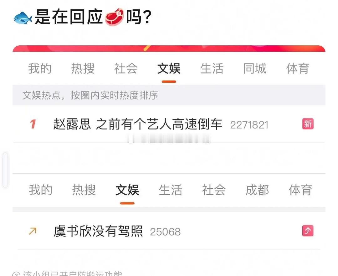 赵露思 之前有个艺人高速倒车有网友问，虞书欣这算是回复赵露思吗？虞书欣没有驾照 