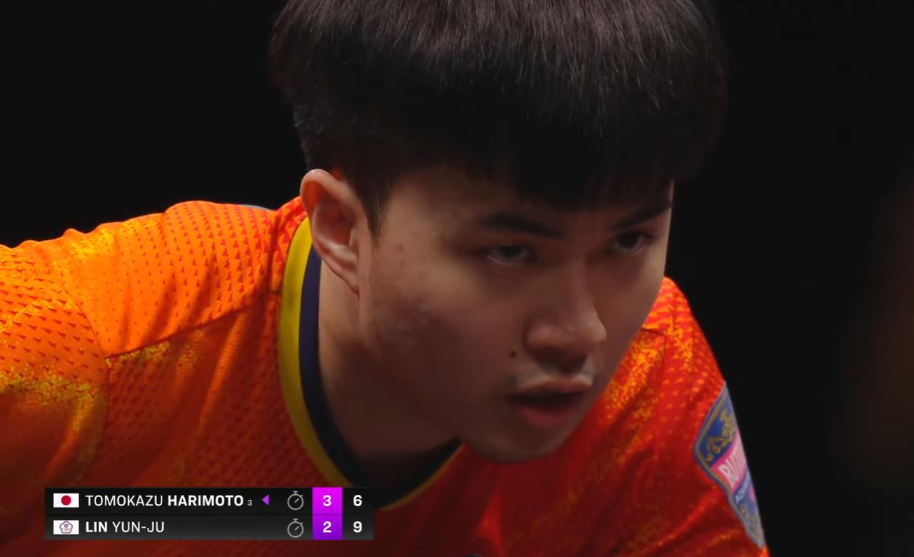 【林昀儒处变不惊，逆转战胜了日本好手张本智和】长吁一口气，这场比赛打得很艰难。林