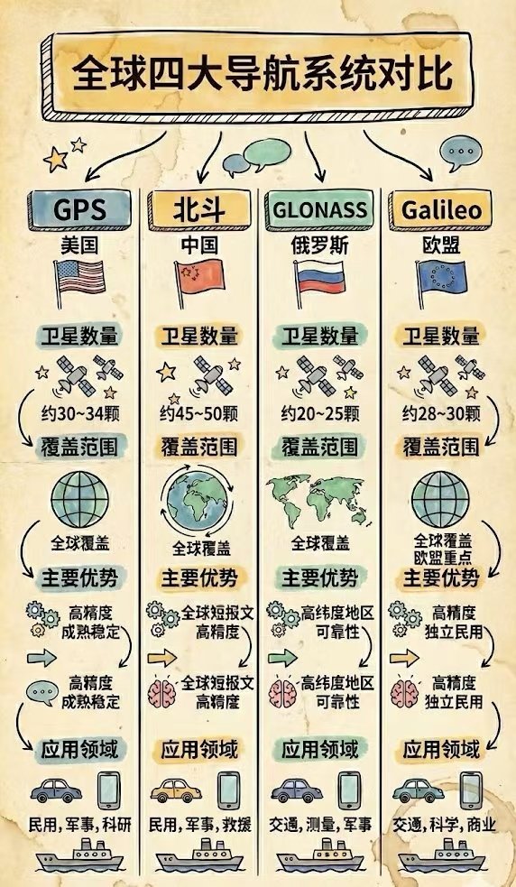 全球四大导航系统对比 