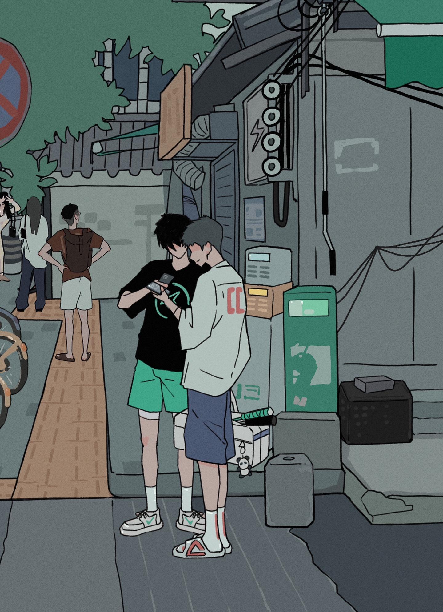 村口那闪闪发光的少年啊，我问这是什么地方，你说香米园