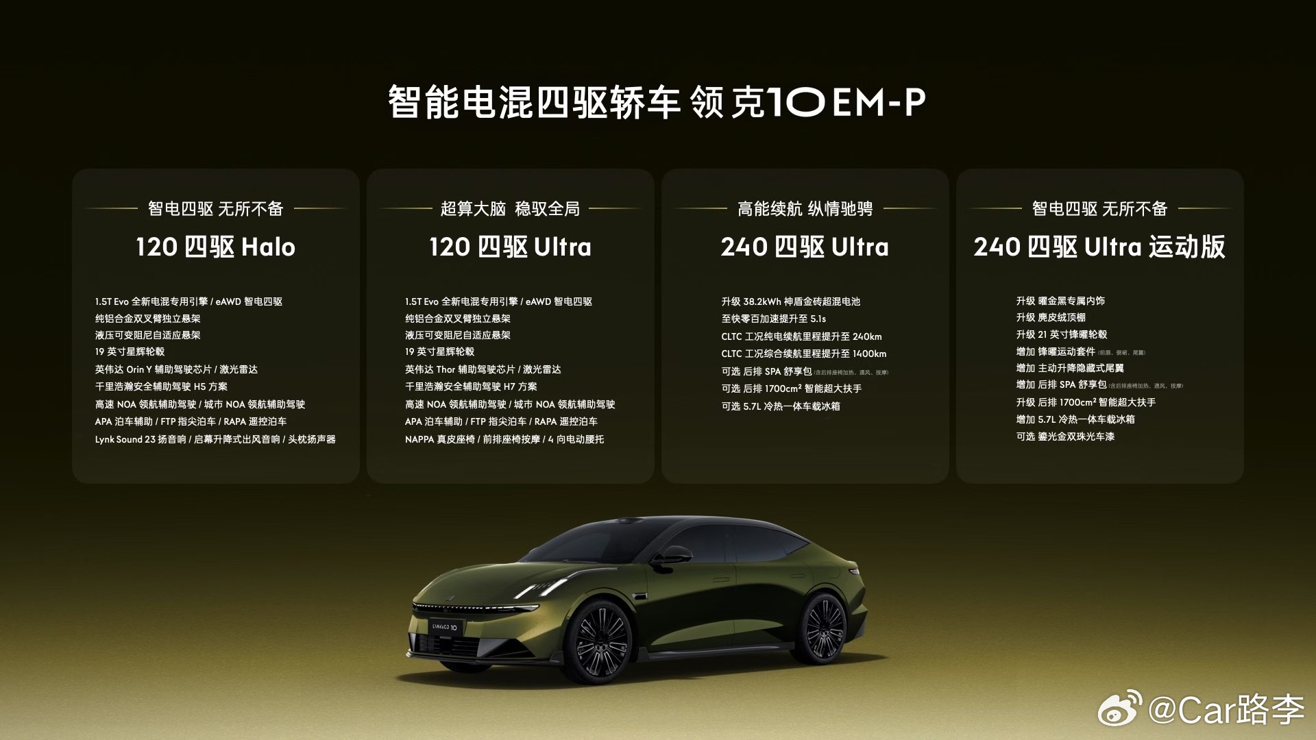 起步就是四驱的领克10EM-P 正式上市上市限时价16.38万元起！领克10em