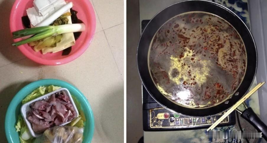 昨天跟同事去菜市场买了一些食材，自己动手做火锅，主要是因为现在在外面搓一顿费用太