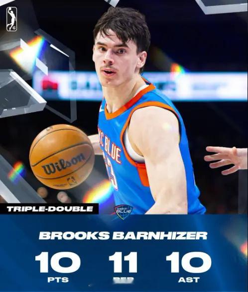 雷霆又淘宝！44号秀G联盟轰10+11+10首次三双 率队30分大胜nba 北京