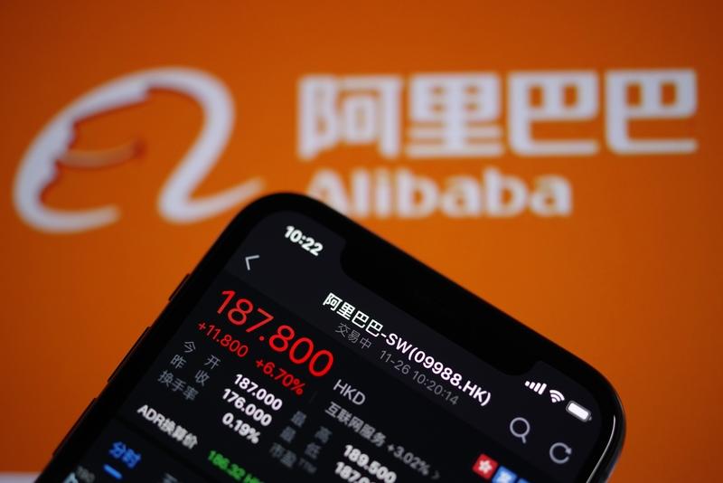 今日阿里大幅下跌，收盘大跌6.29%。主要原因是昨天财报营收、净利润双双大幅下降