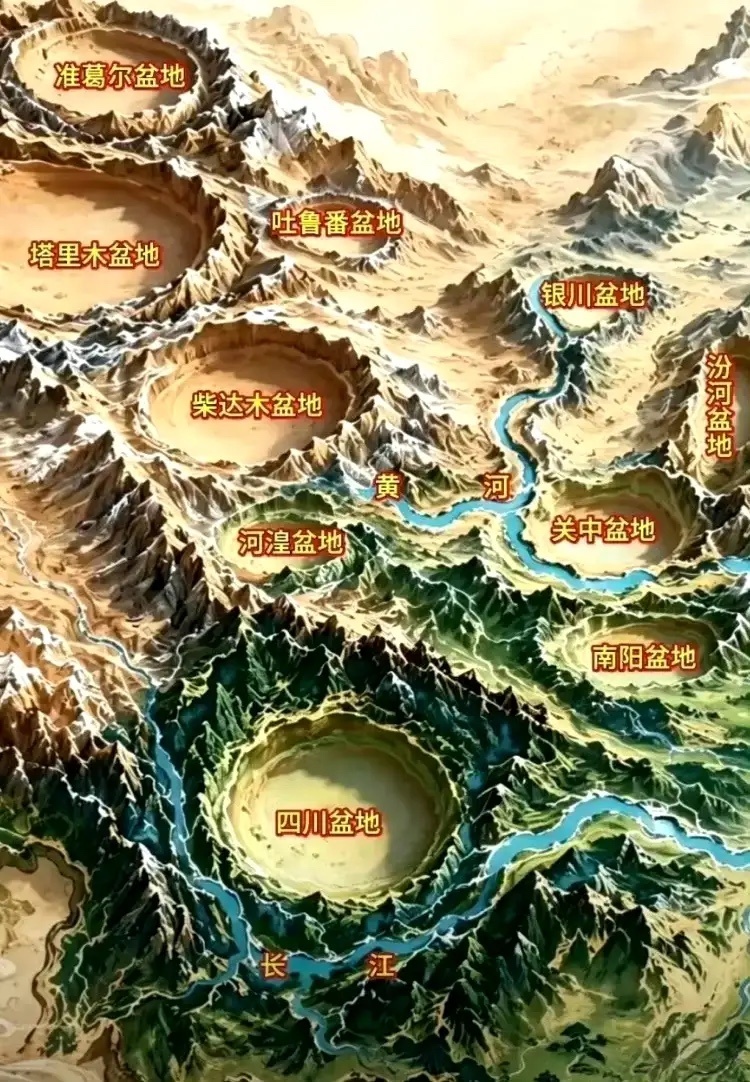 真没想到，我们还有这么多的盆地。 