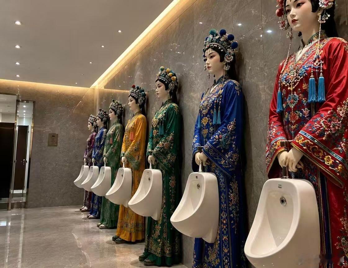 沉浸式古风酒店卫生间，太抽象了 搞笑