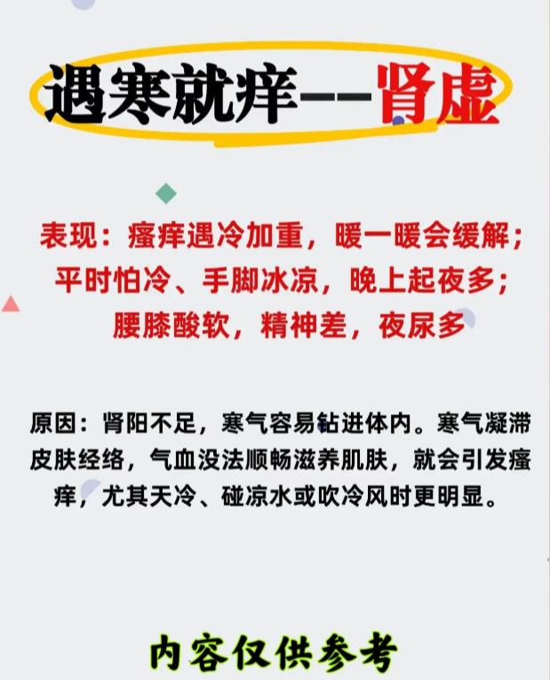 一遇寒气皮肤就发痒？多半是肾阳亏虚在预警