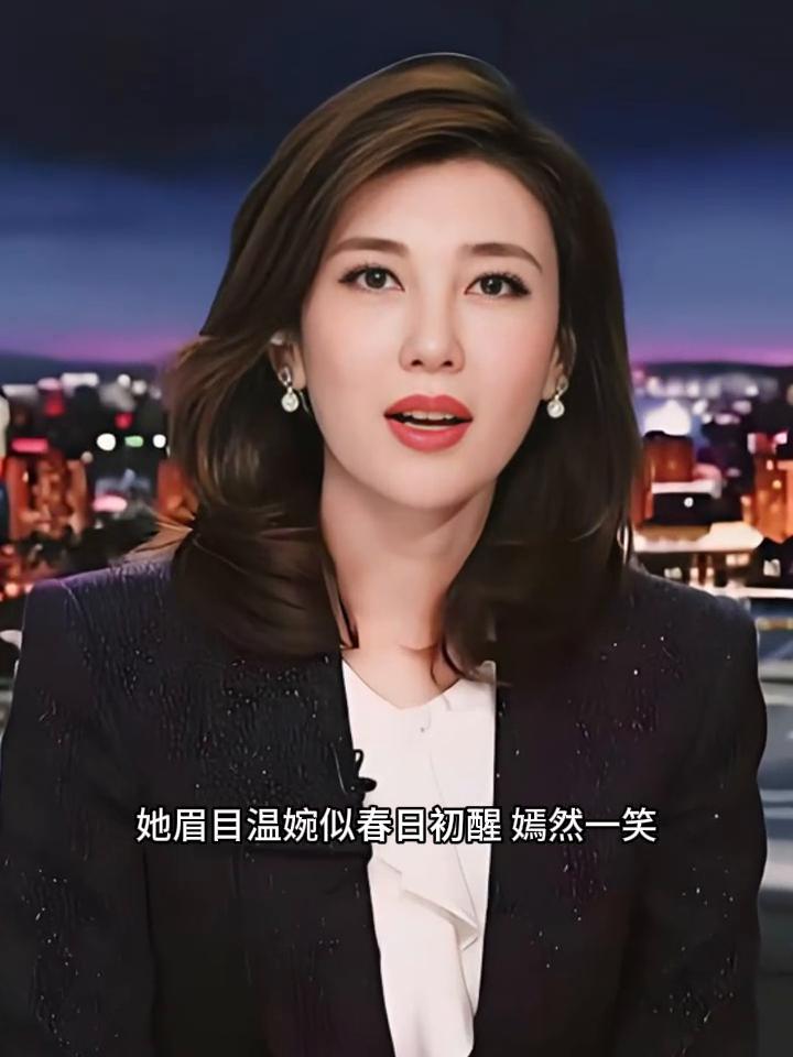 她眉目温婉似春日初醒，嫣然一笑，格外动人恰似月华轻落湖面，神韵悠然，浅笑抚平心头