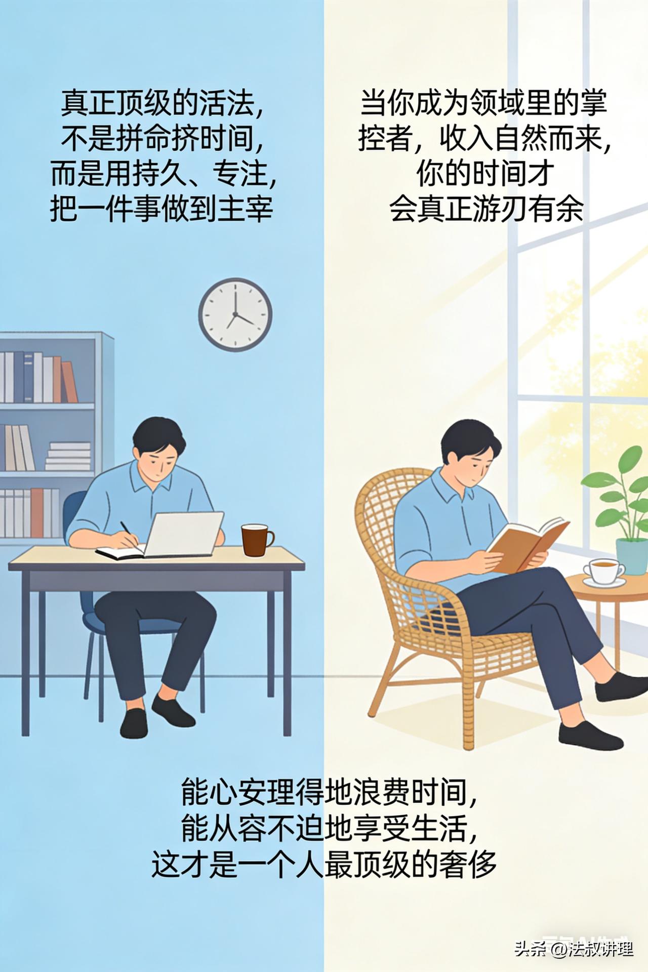 能心安理得地浪费时间，
能从容不迫地享受生活，
这才是一个人最顶级的奢侈
顶级的