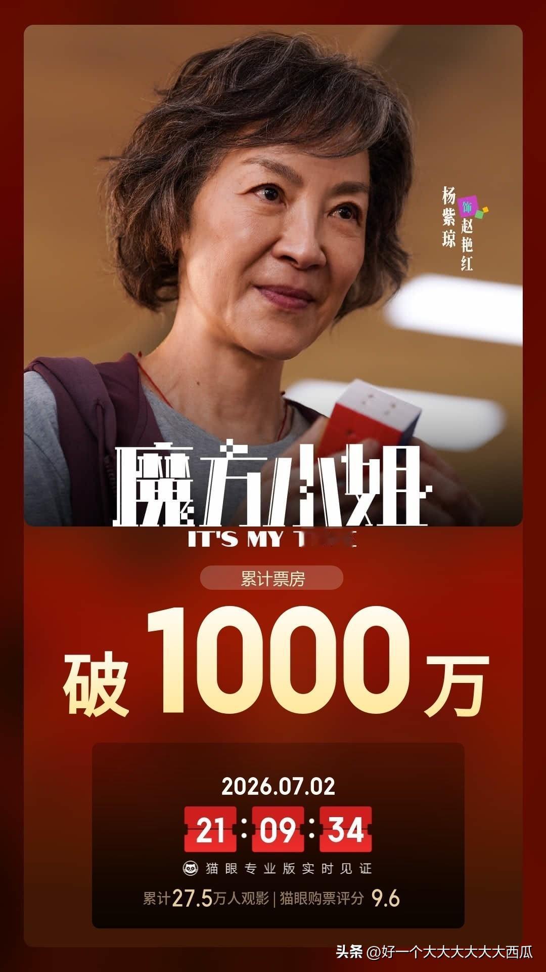 杨紫琼主演的电影《魔方小姐》毫不意外的票房也扑街了，
说实话现在中国的电影市场已