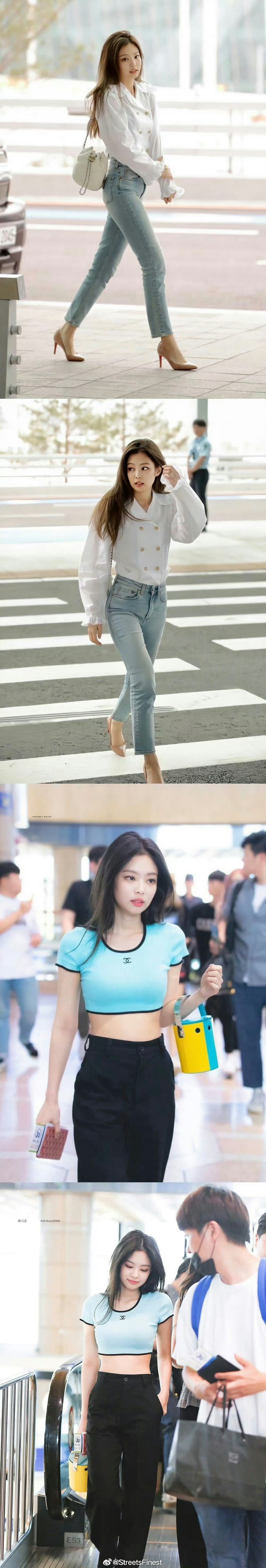 Jennie机场图Jennie机场私服穿搭合辑 