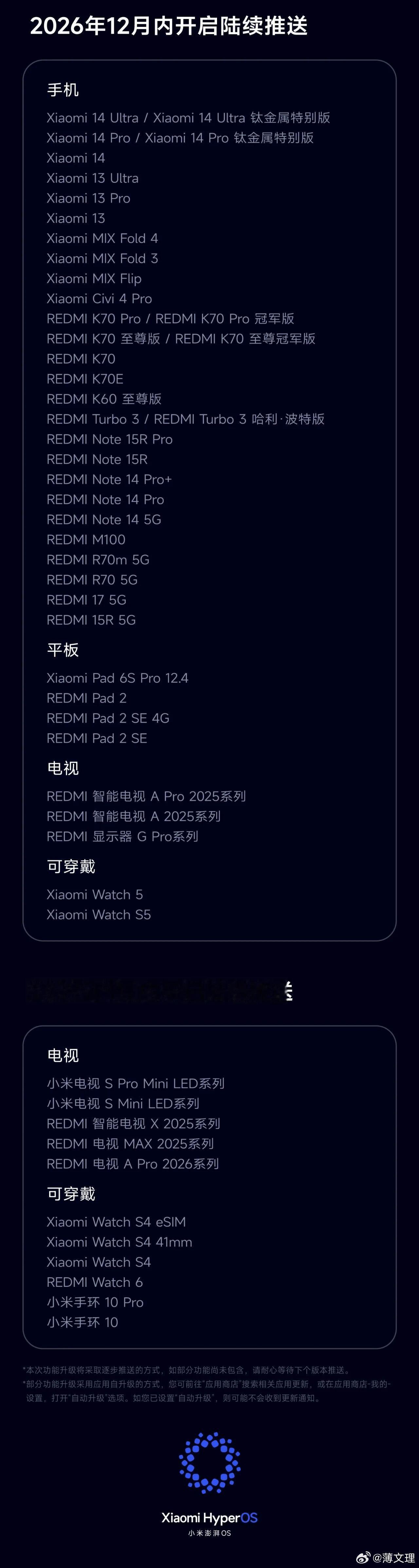 小米澎湃os4 正式版计划来了！ ​​​