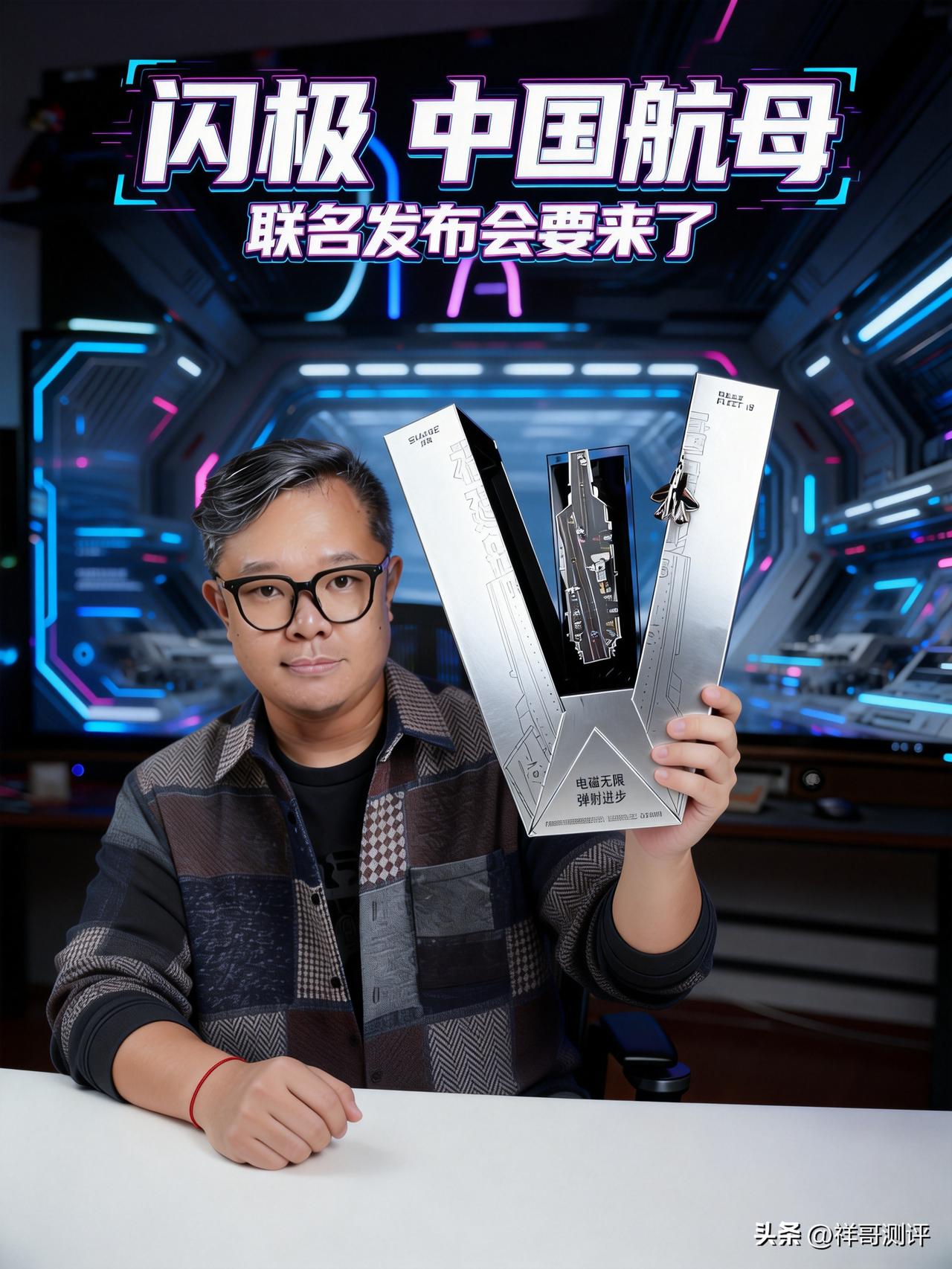 闪极 中国航母 联名发布会要来了！
这个联名礼盒太有新意了！
是闪极和中国航母定