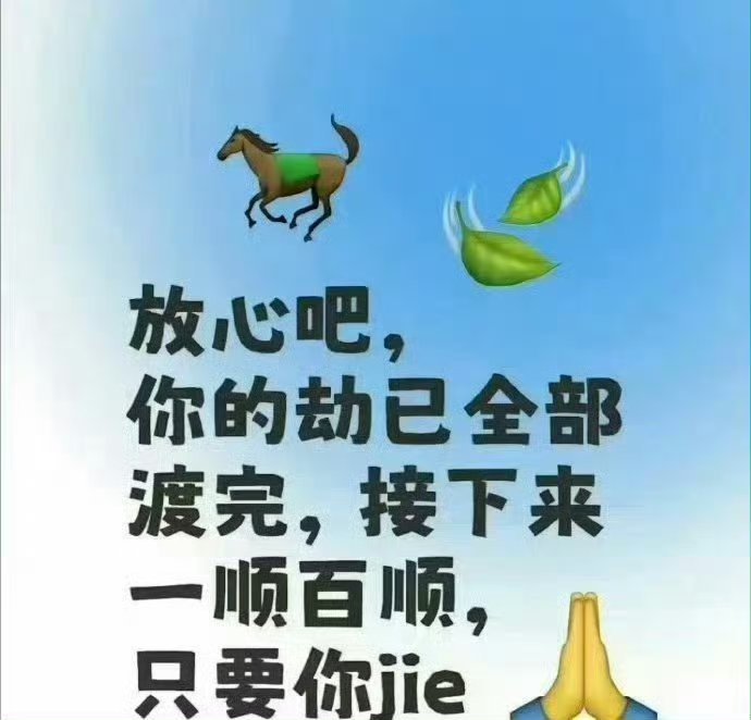 你的劫难已经全部渡完，接下来万事顺风顺水顺心顺意 ​​​