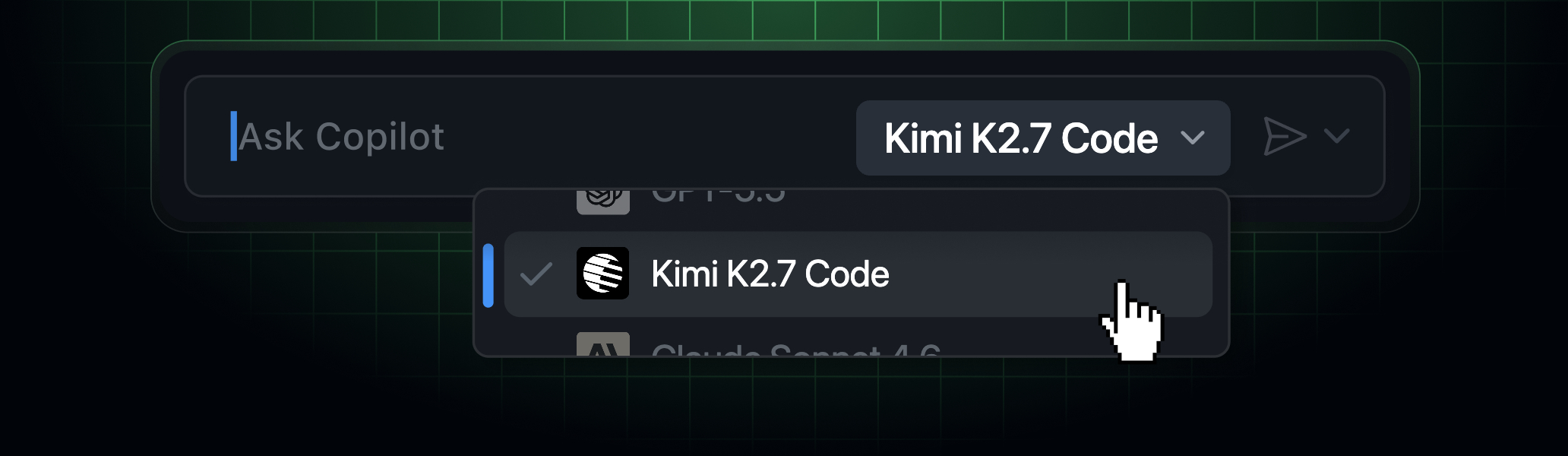 GitHub Copilot 里上线Kimi 2.7 Code模型啦 