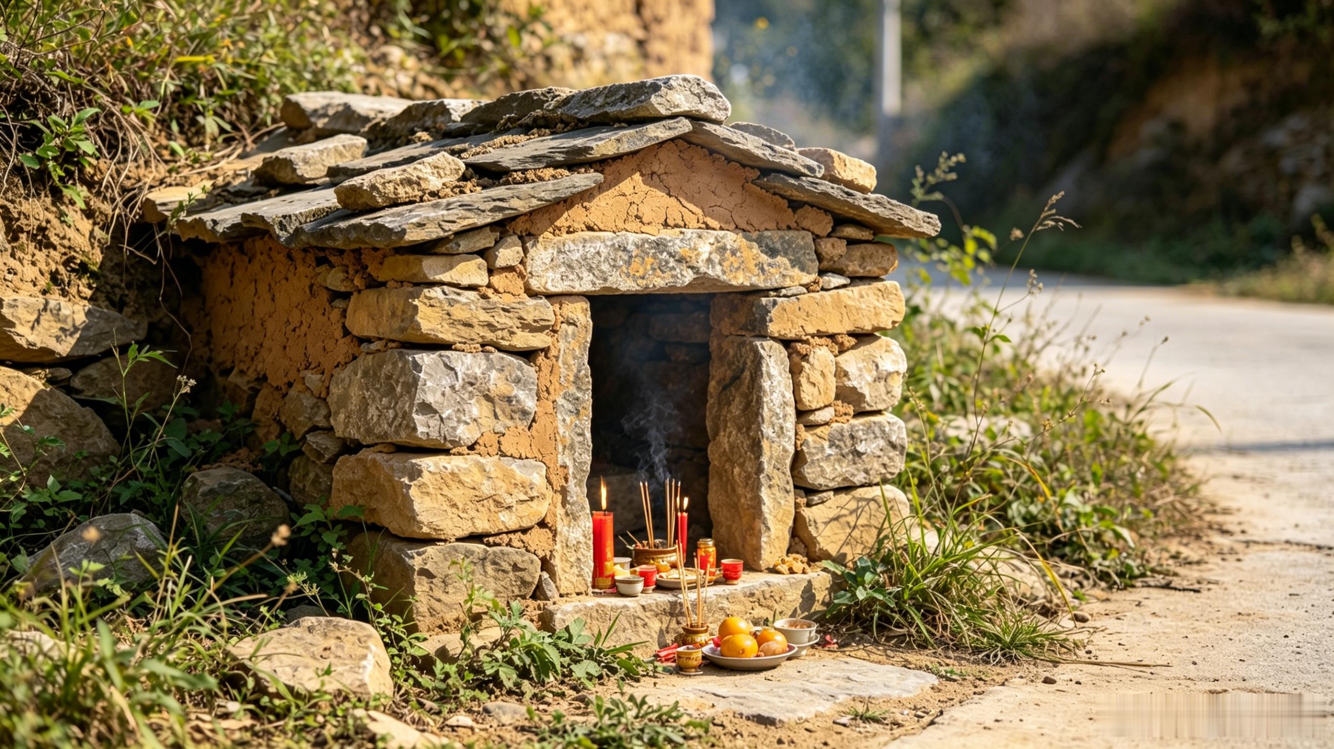 明代东流县旁的官学土地祠——明代大成门旁的官办土地祠与民间土地祠区别AI制作；/