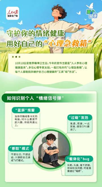 【把休息正当化仪式化】要学会识别自己的情绪信号弹 今天是世界精神卫生日，我们每个
