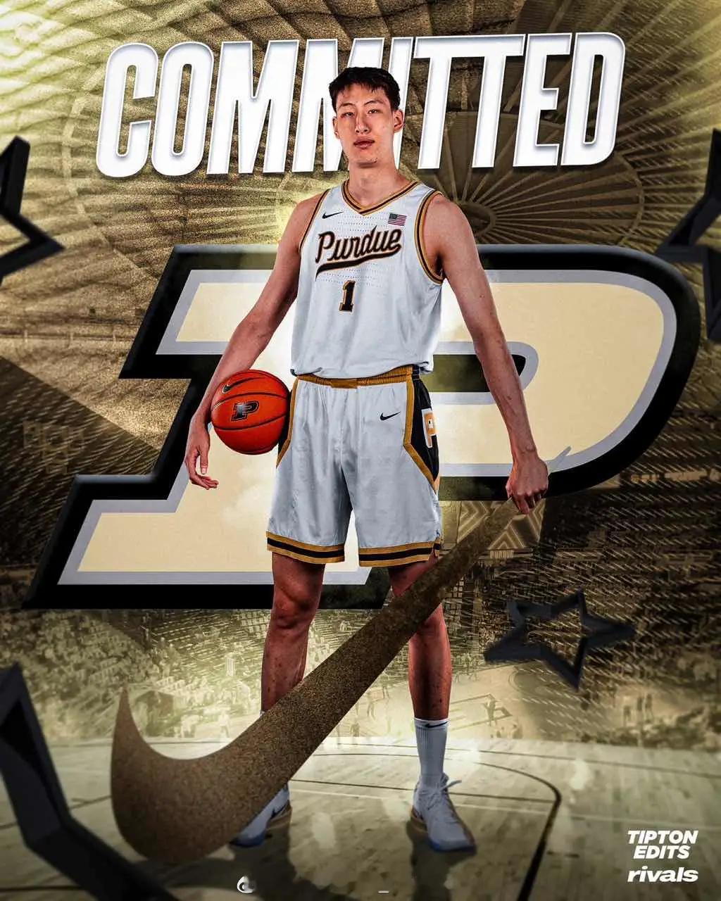 众望所归，旅美小将郇斯楠官宣将加入美国篮球强校普渡大学，之前根据美国选秀媒体NB