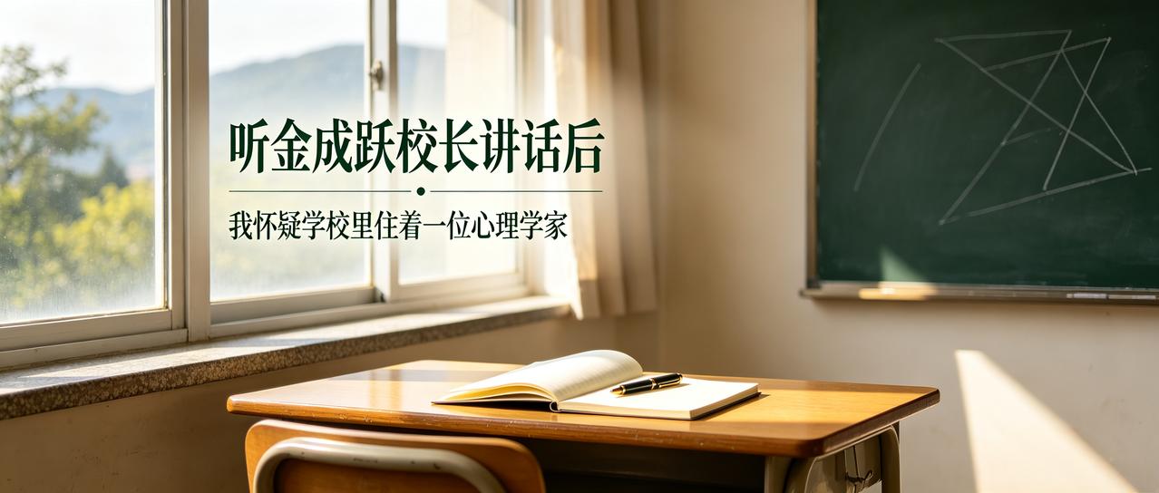 听金成跃校长讲话后，我怀疑学校里住着一位心理学家
 
我是在一个普通上午点开砚山