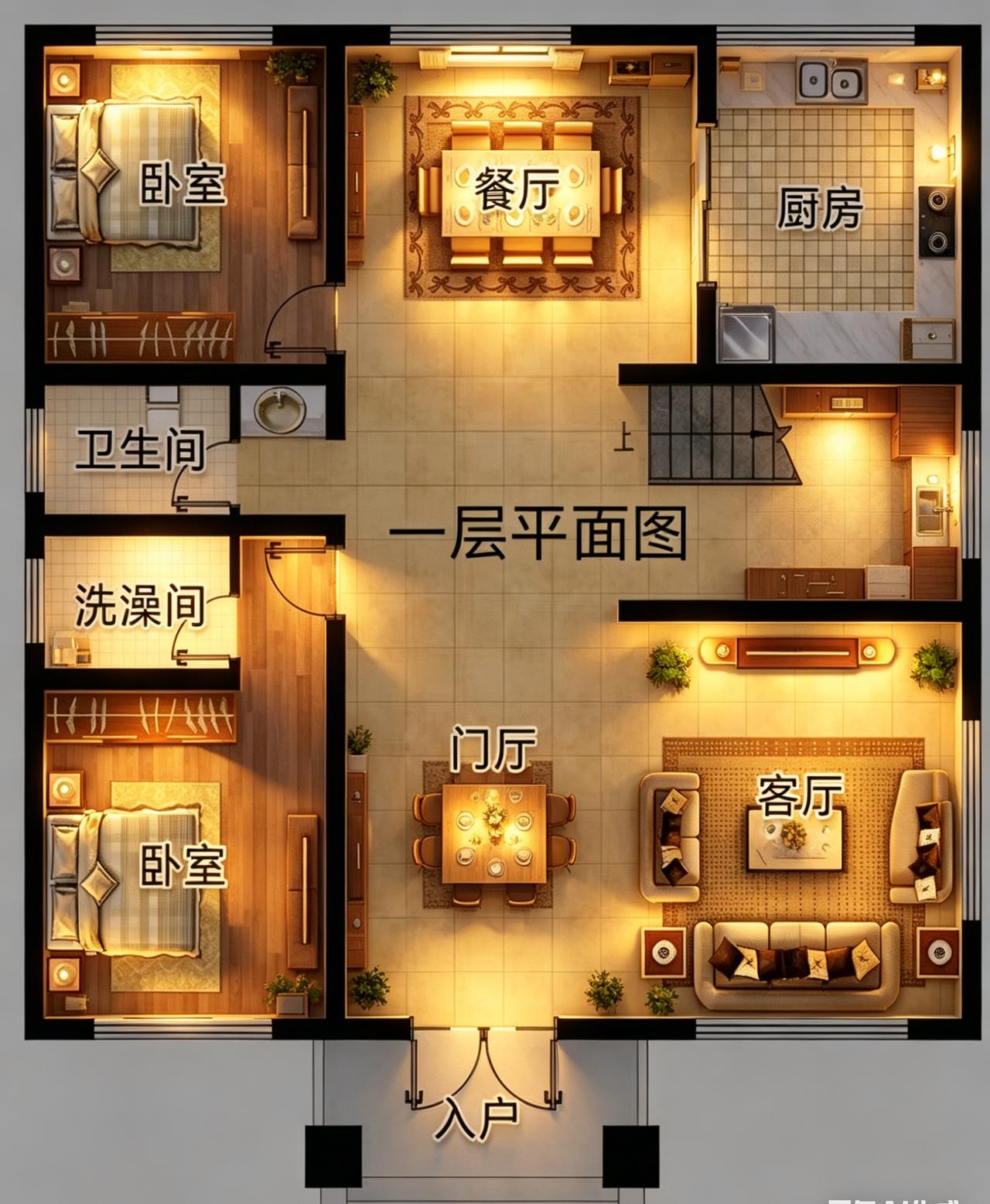 大家都在夸这套户型很不错。别墅设计 别墅 农村自建房 农村自建别墅