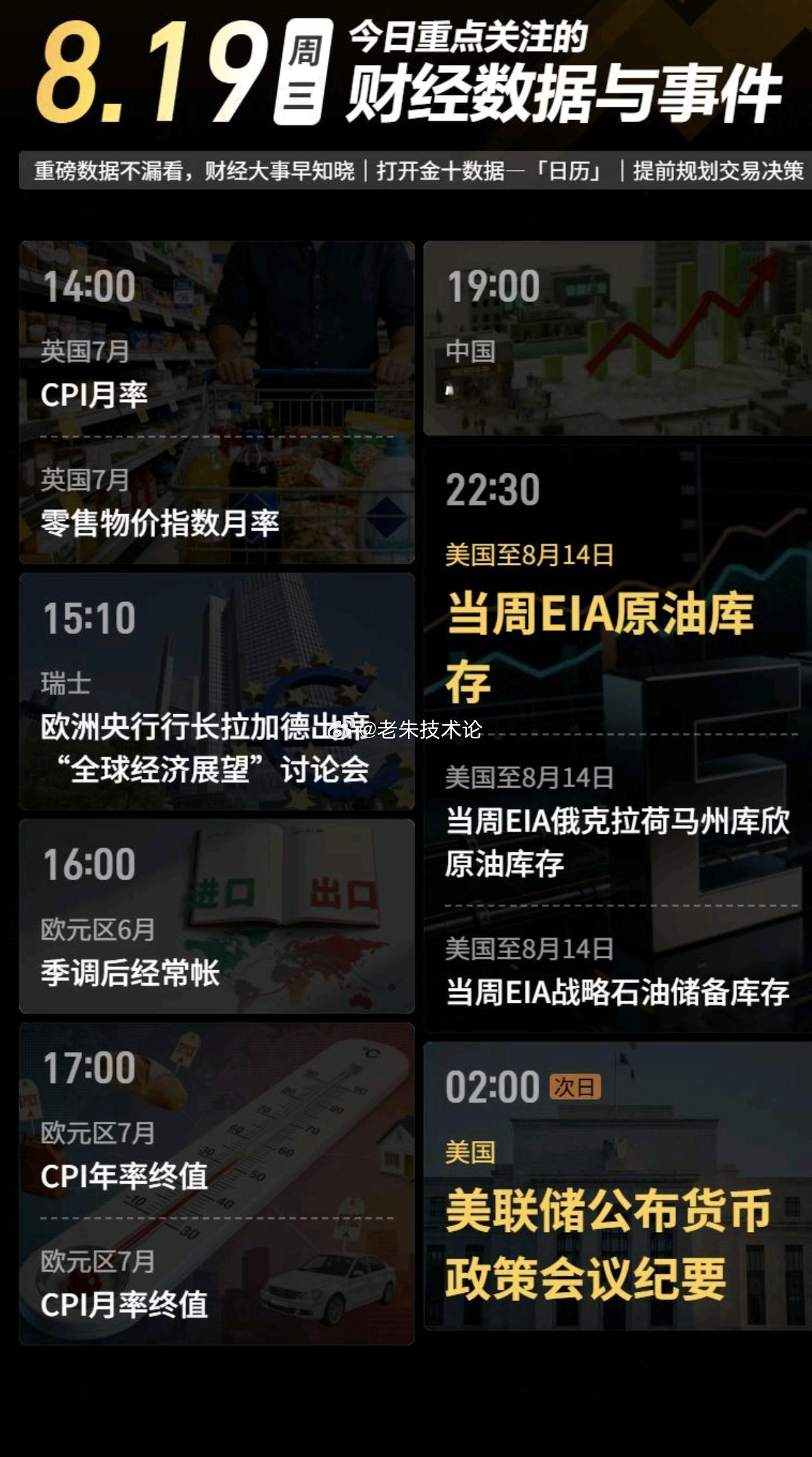 【今日重点关注的财经数据与事件：2026年8月19日 周三】① 14:00 英国