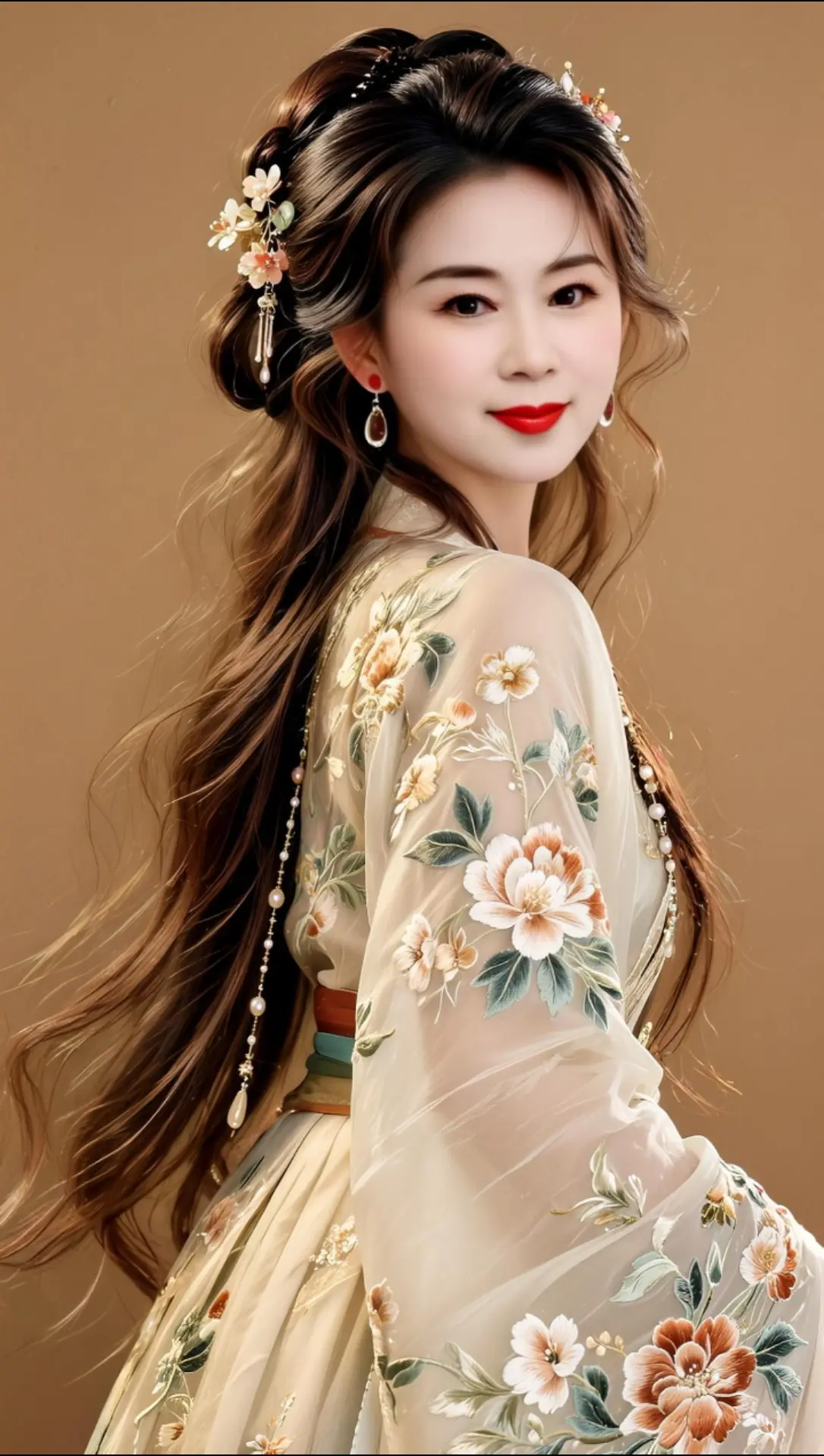 AI汉服花卉写真 随变ai随便玩