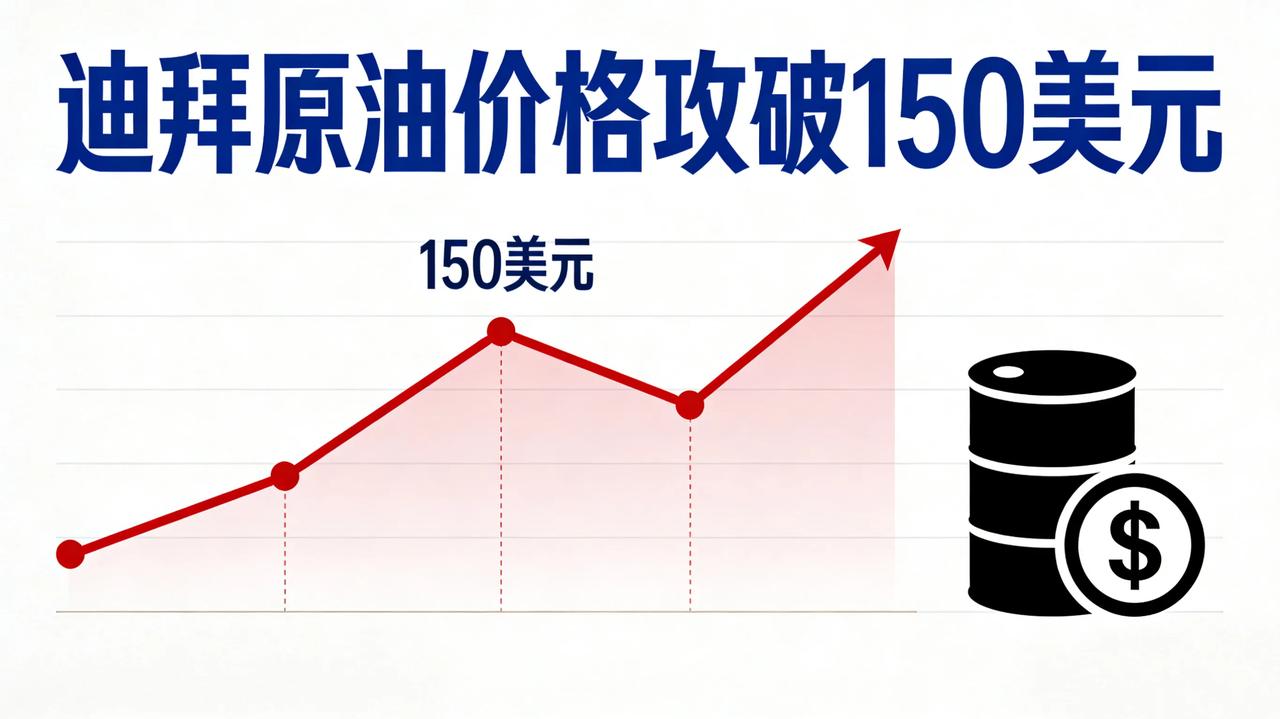 炸了！迪拜原油直接冲破150美元，涨势汹汹！
 
真不是开玩笑，中东原油价格彻底