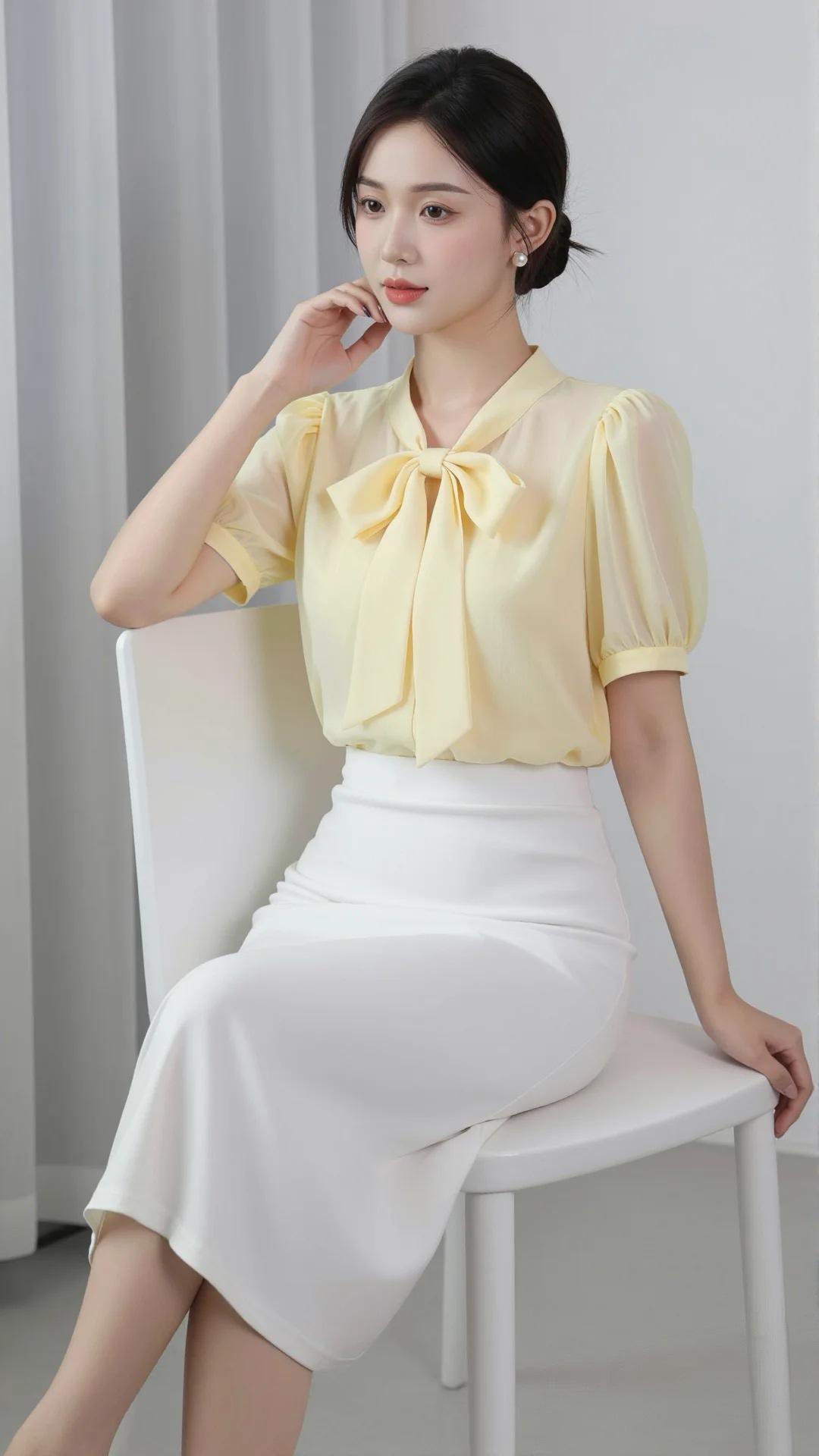 柠檬雪缎：人间绝色的惊鸿一瞥  

她不是凡间的女子，分明是晨雾里沁出的柠檬雪缎