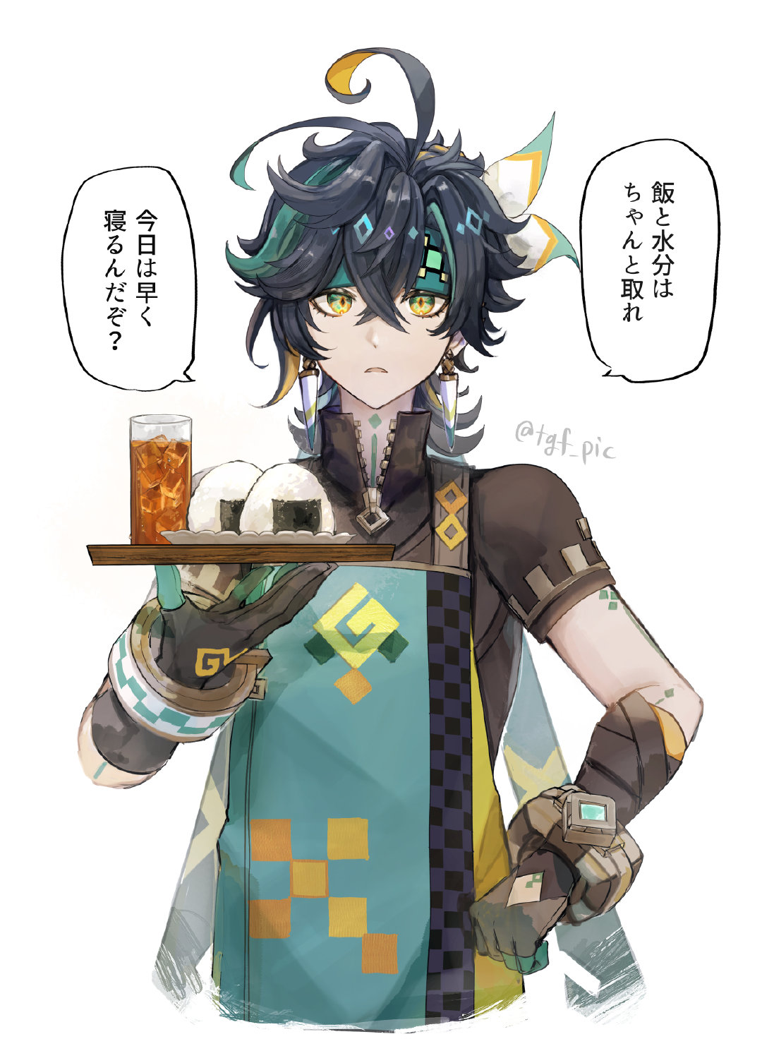 为你送来晚饭的基尼奇……[抱一抱]“要好好吃饭，早点睡觉啊。”#原神5.1版本#