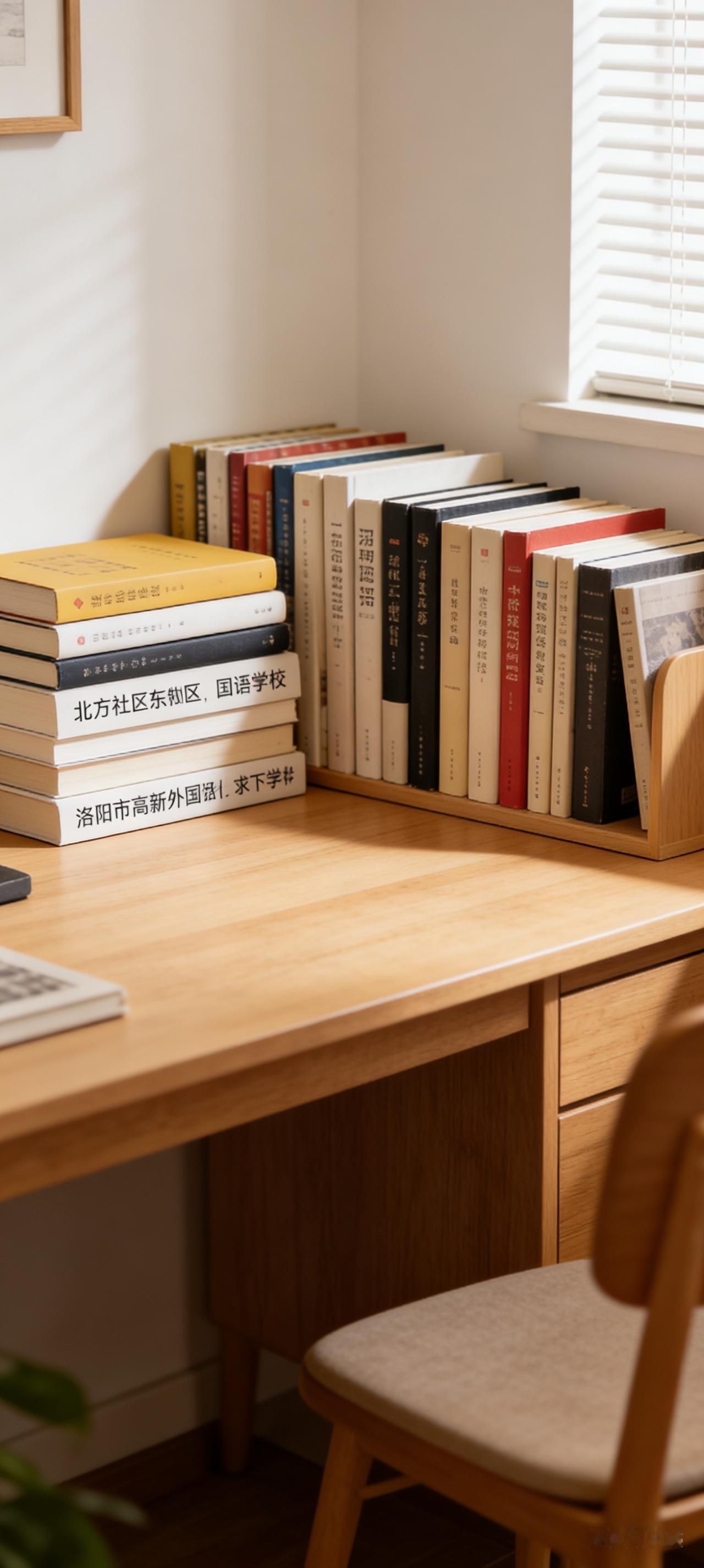 整理书桌的瞬间，也是在整理乱糟糟的生活。
      把最近在读的书、常写的本子