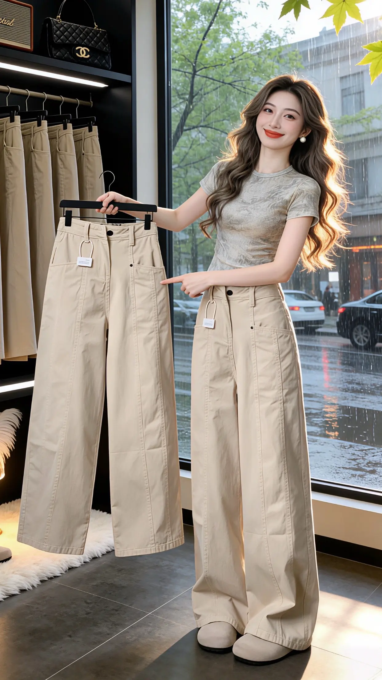 穿出你的chic风 这才是女生们想找的裤子吧 显瘦显高显腿长裤子 百搭...