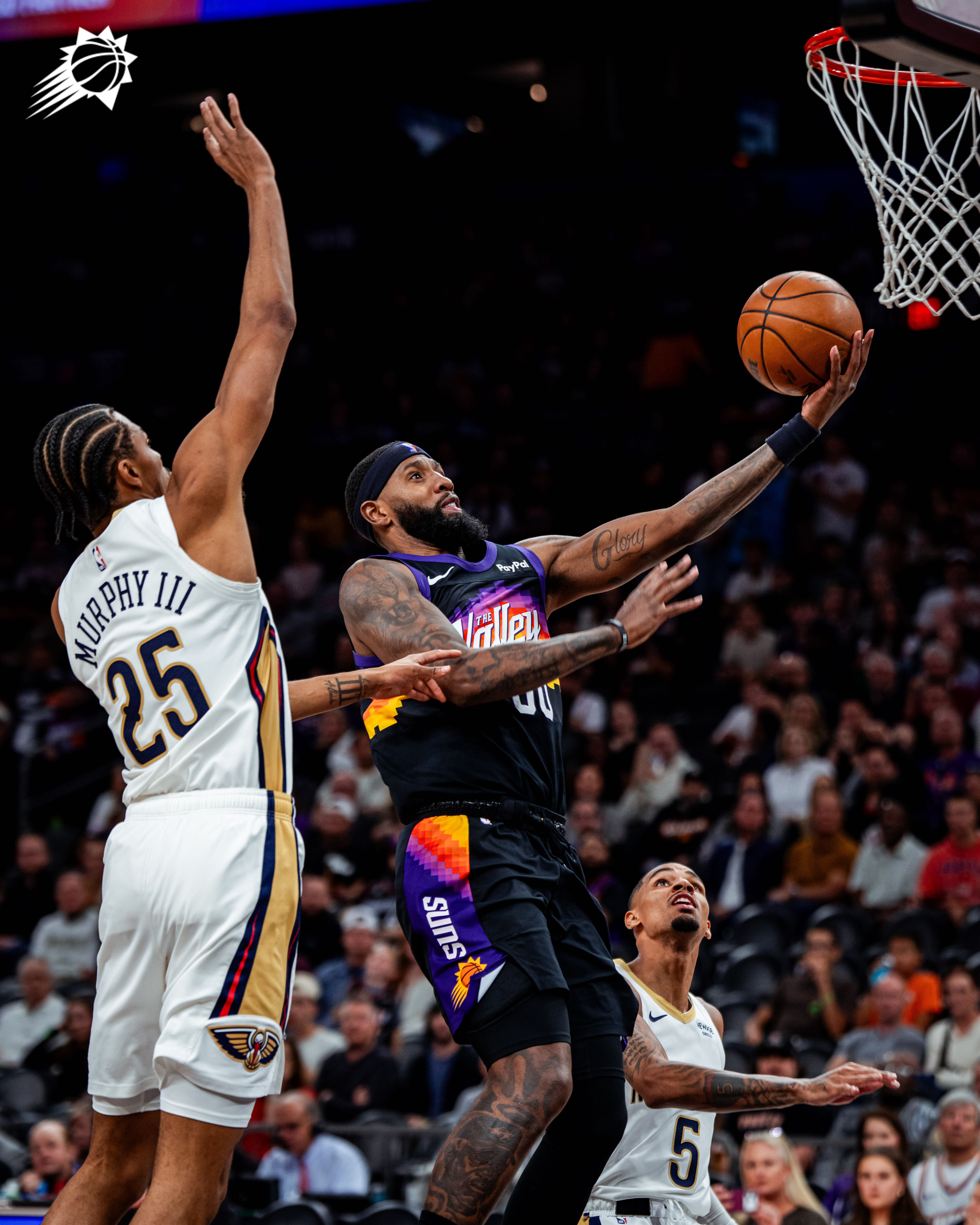 奥尼尔底角三分命中，鹈鹕暂停！目前比分：鹈鹕 58-67 太阳菲尼克斯太阳 ｜旭