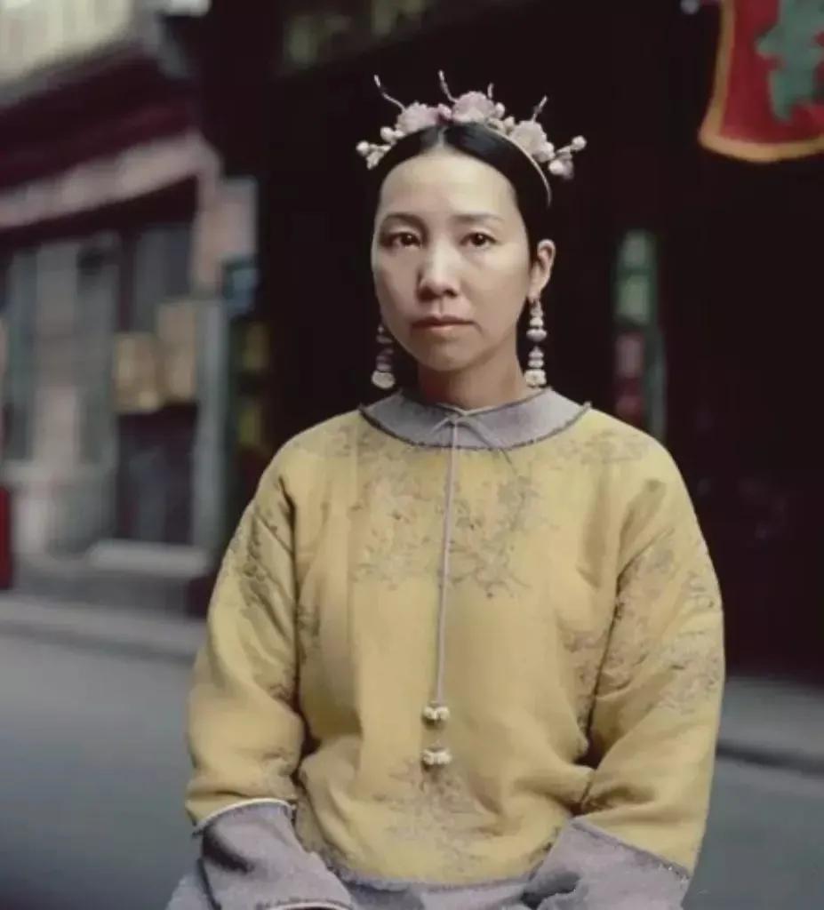 AI生成的慈禧太后中年时的样子，她早年死丈夫，中年死儿子，临终杀继子。这是一副什