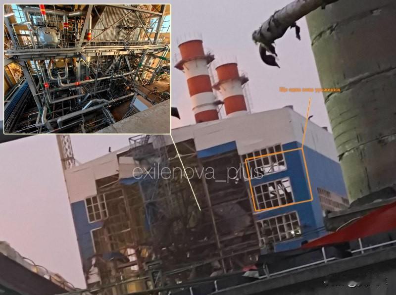 11月9日凌晨4时25分，三枚导弹击中俄罗斯沃罗涅日-1号热电站，新机组的受损画