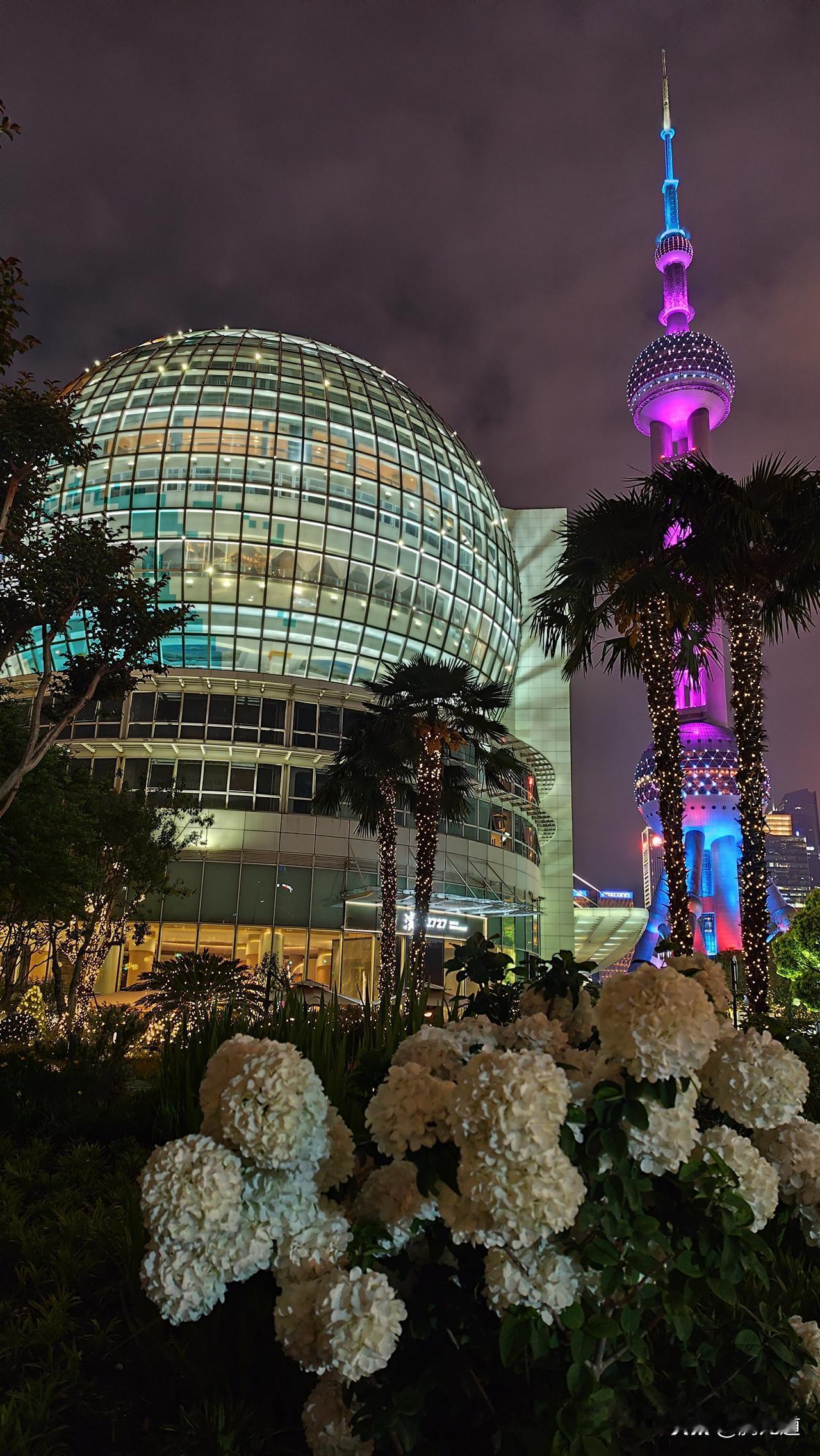 真心话茶局大珠小圆亮夜空，无论是球形建筑，明珠的高塔，还是鲜花朵朵都是圆形的杰作