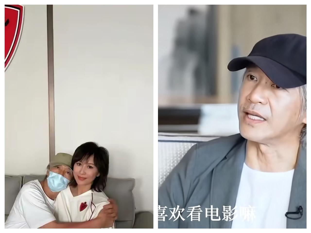 62岁的周星驰，发了张自拍。
配文是：“继续努力”。
​​高清镜头下，白发根根分