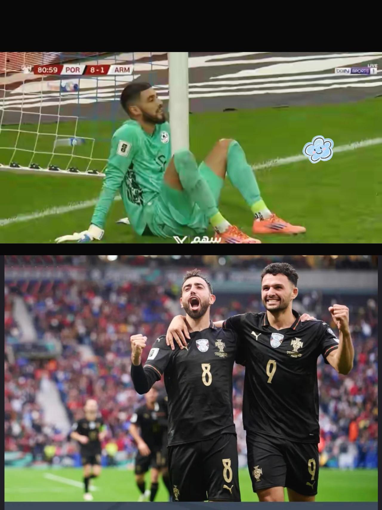 谁看了不说一句离谱！
C罗停赛的葡萄牙，
居然把世预赛踢成了“射门训练赛”，
